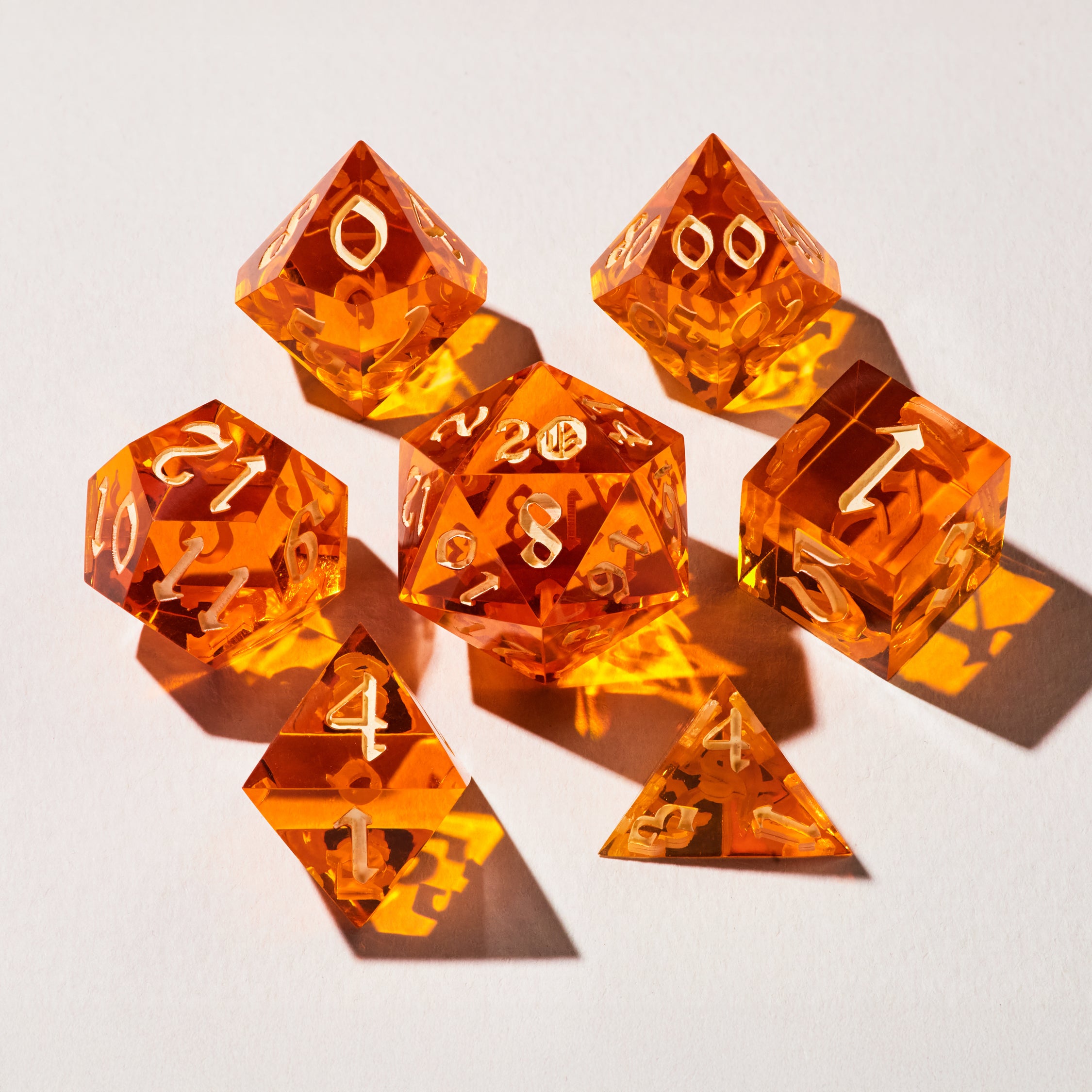 Arcane Amber Dice Set