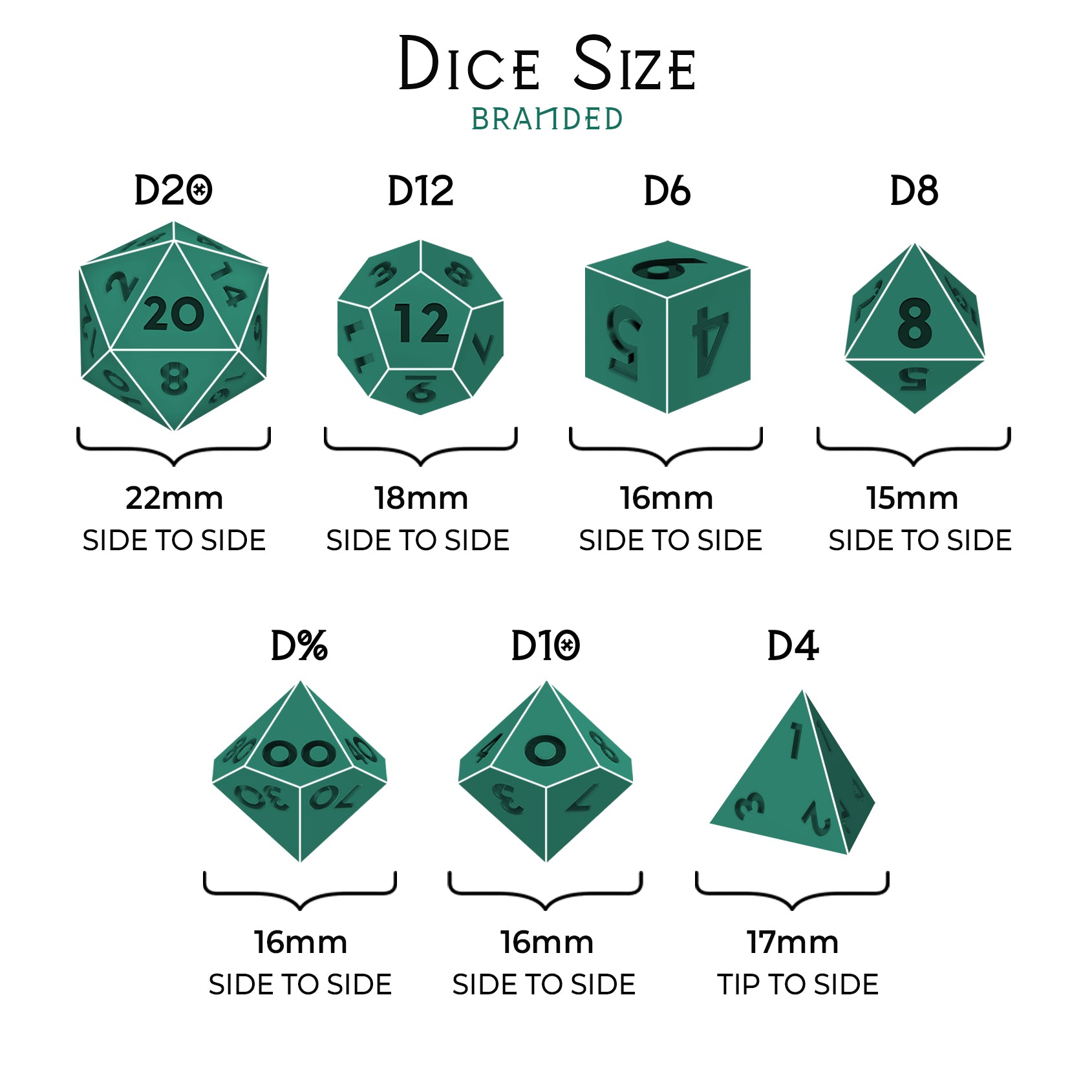 Phoenix Heart Dice Set