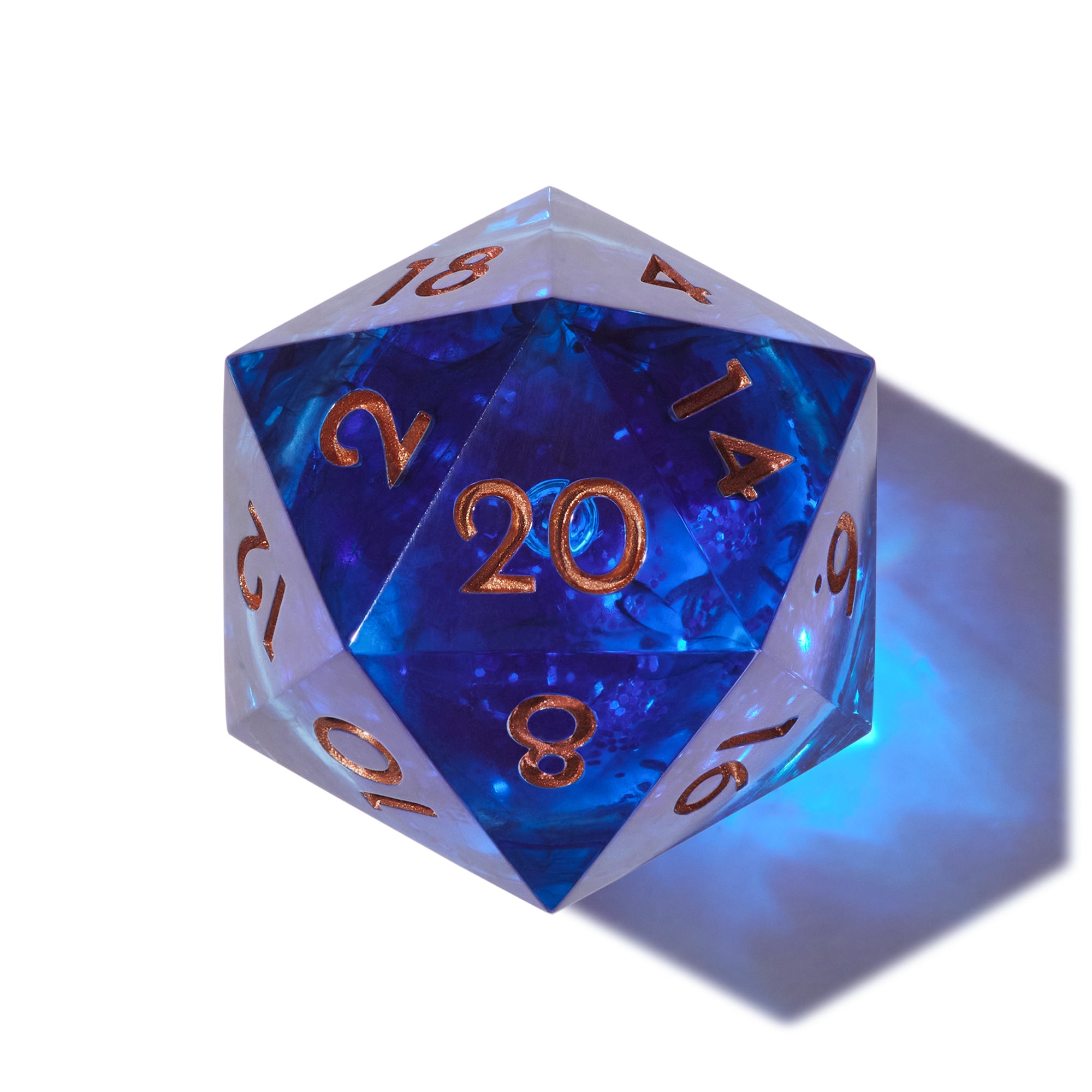 Royal Sapphire Liquid Core Dice Set