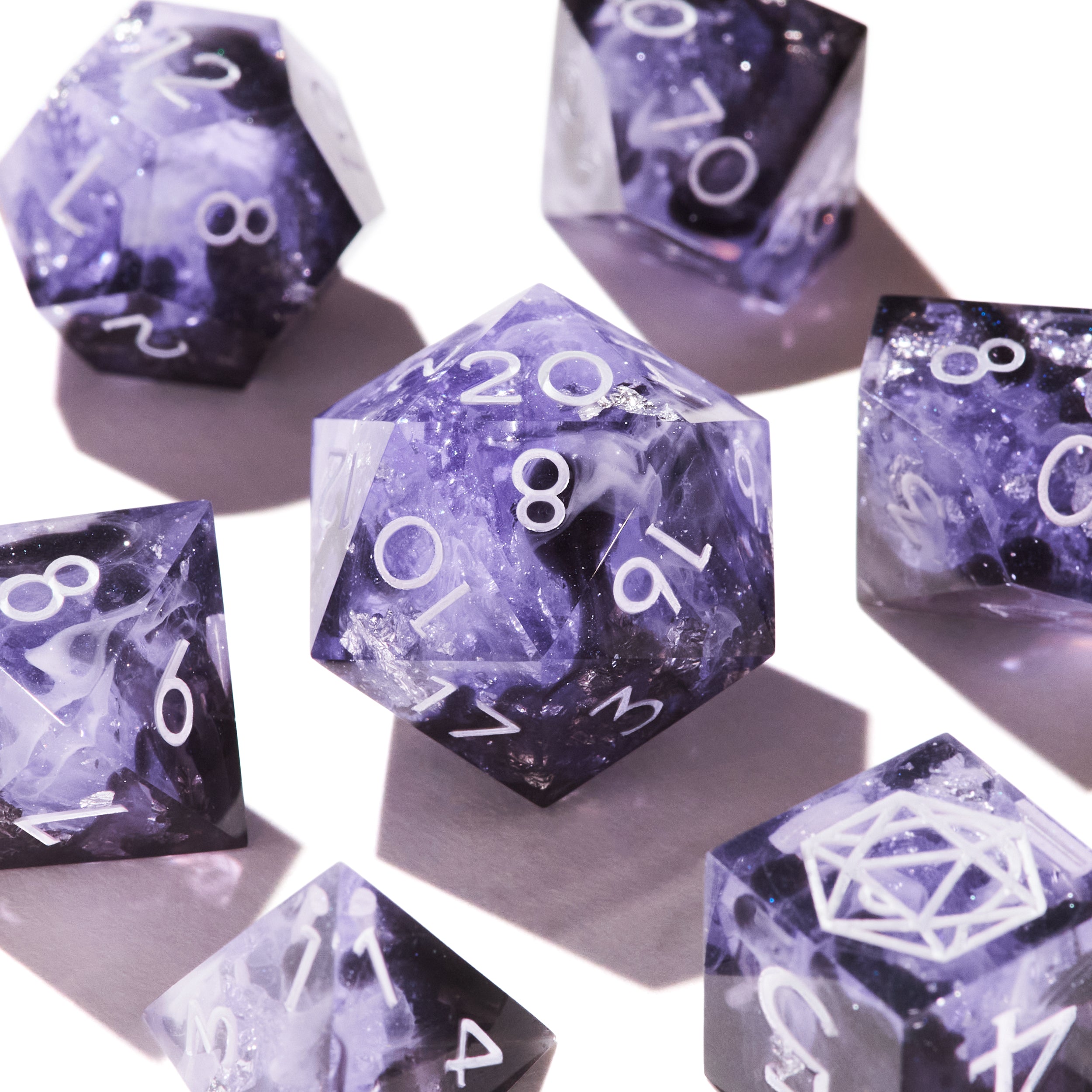 Amethyst Veil Dice Set