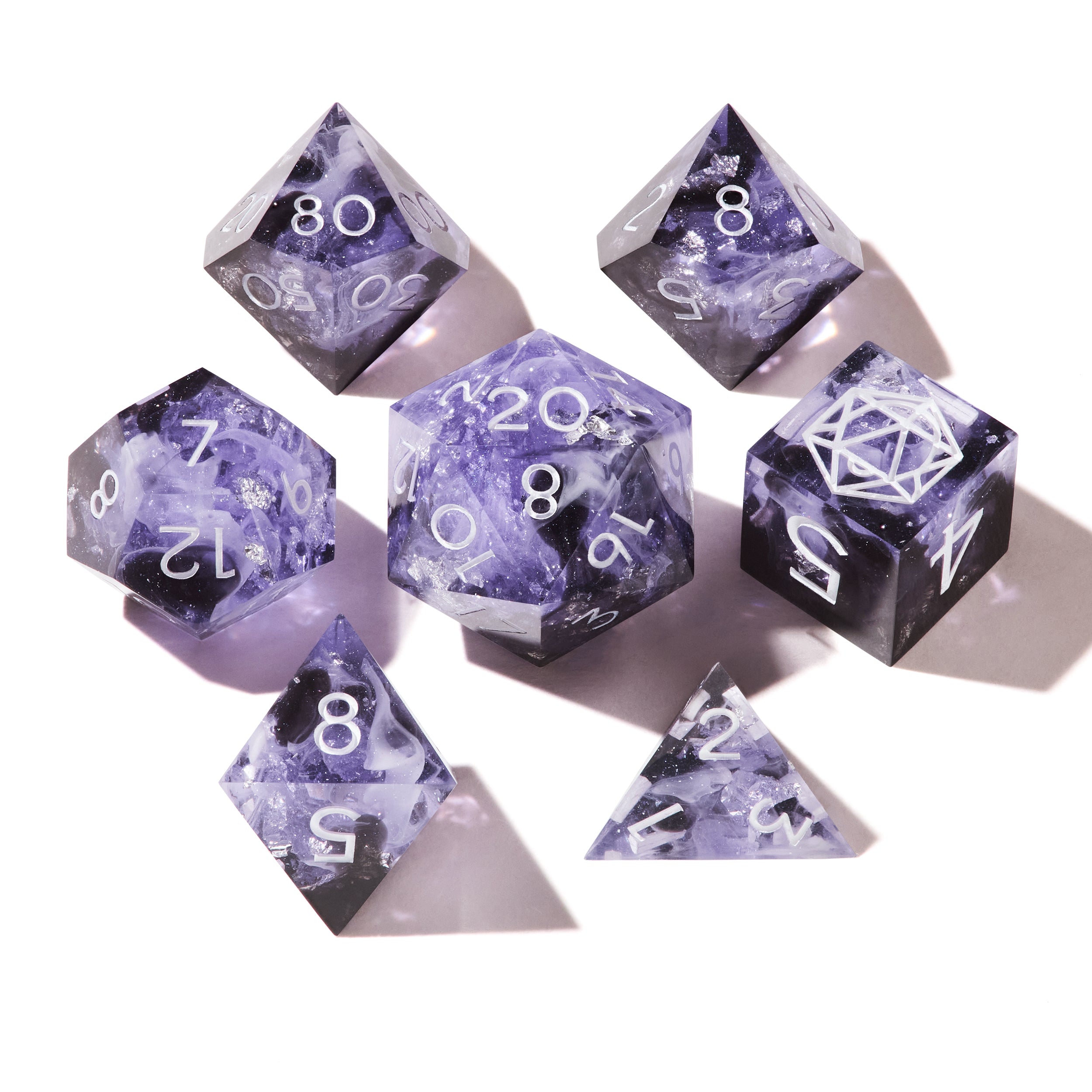 Amethyst Veil Dice Set