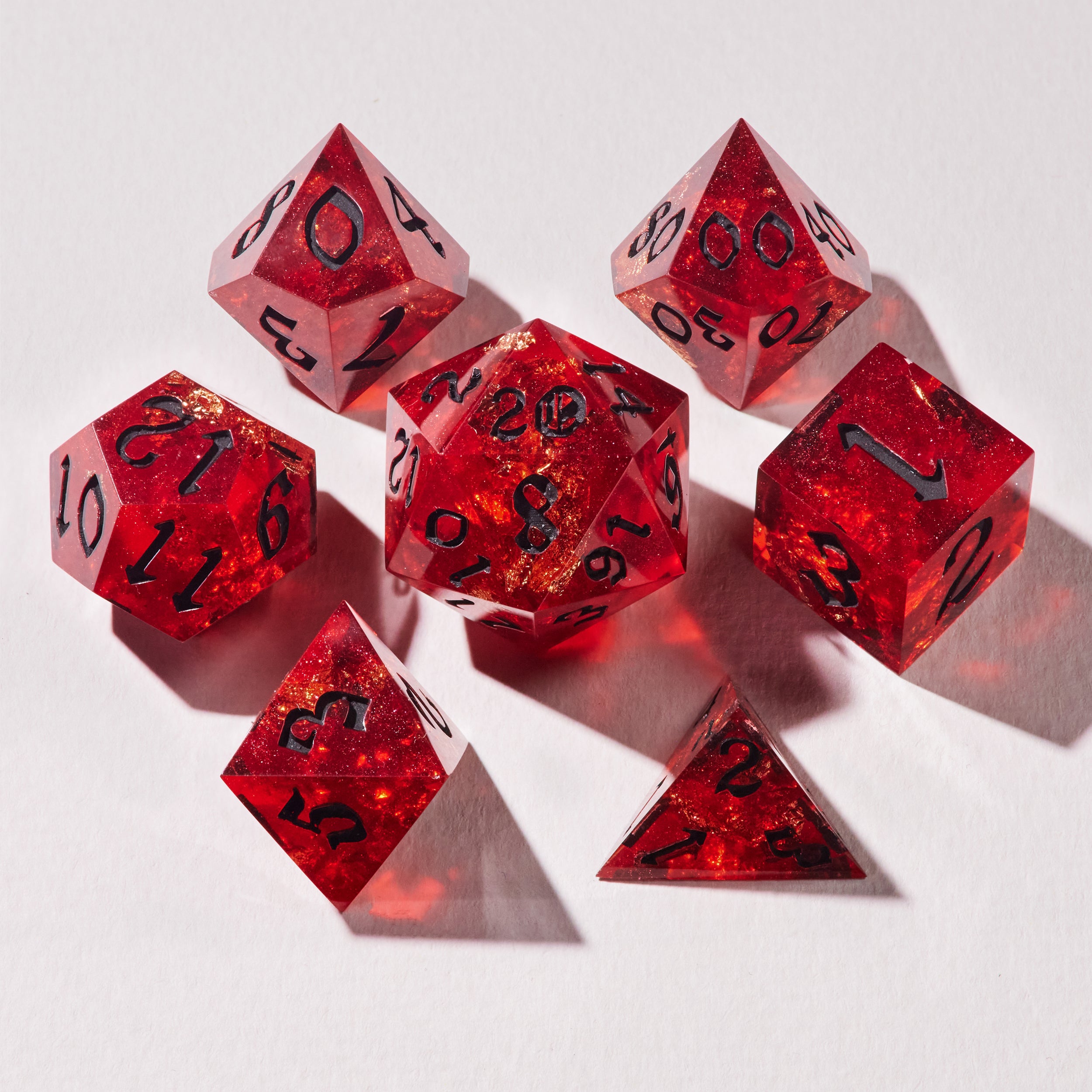Bloodfire Gleam Dice Set