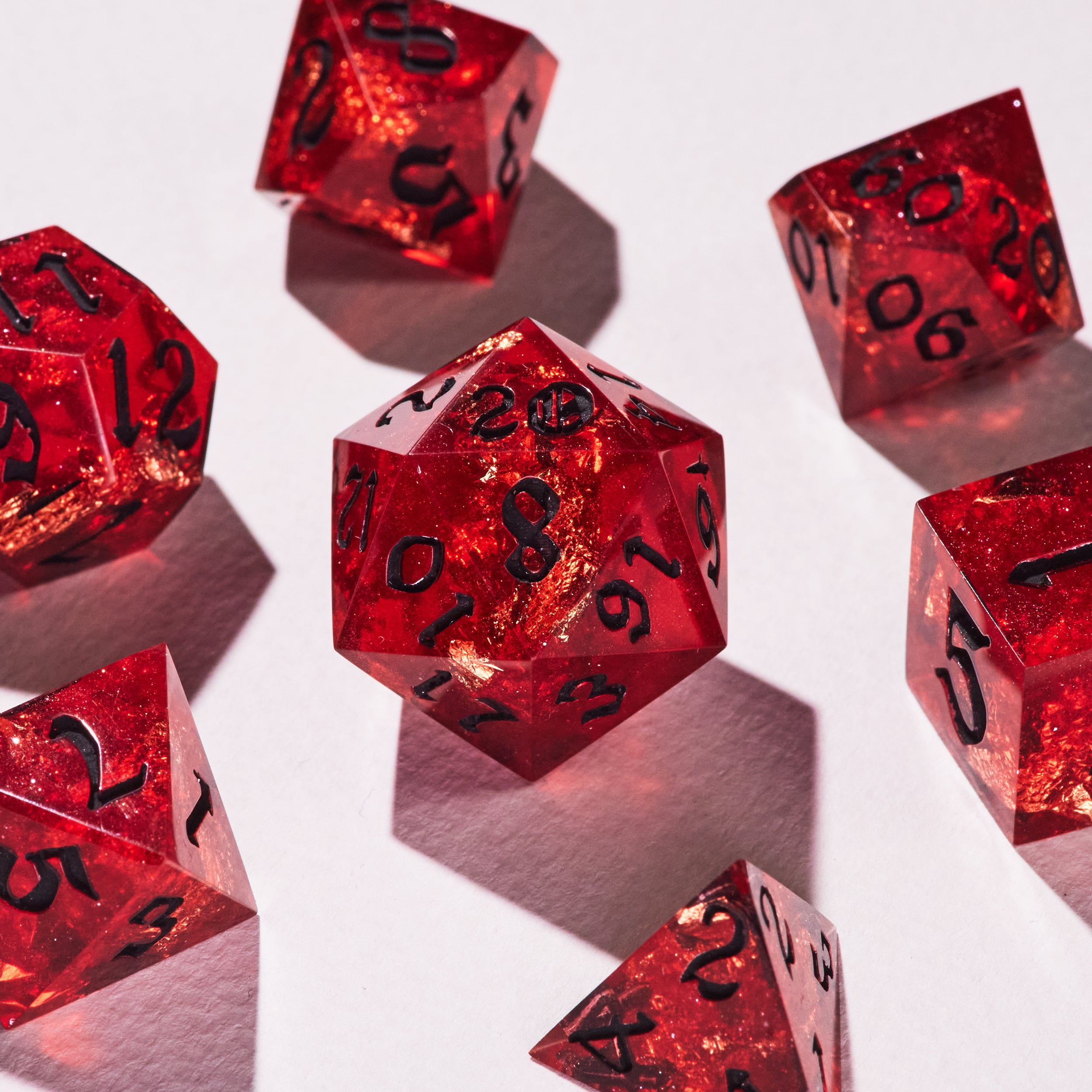Bloodfire Gleam Dice Set