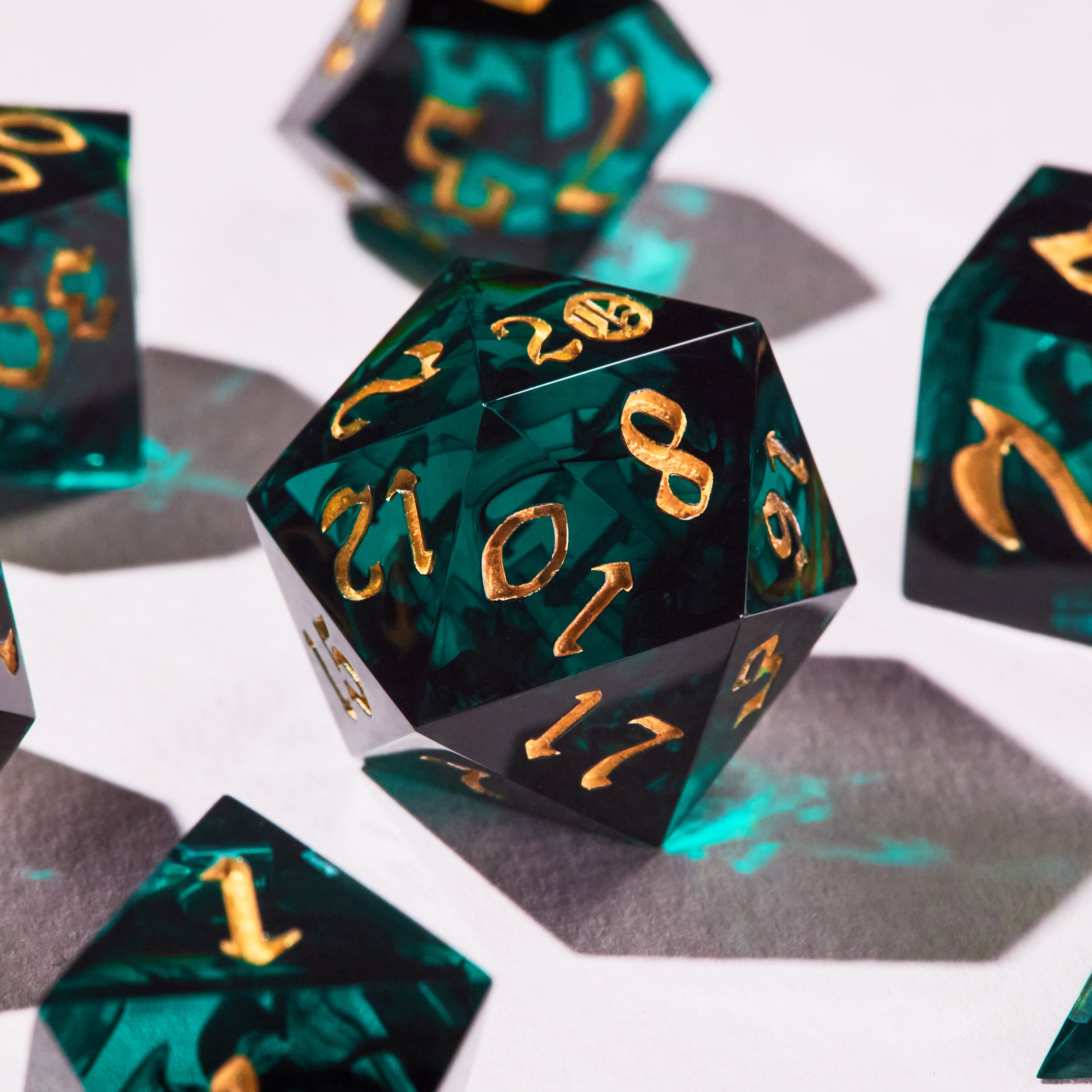 Royal Emerald Dice Set