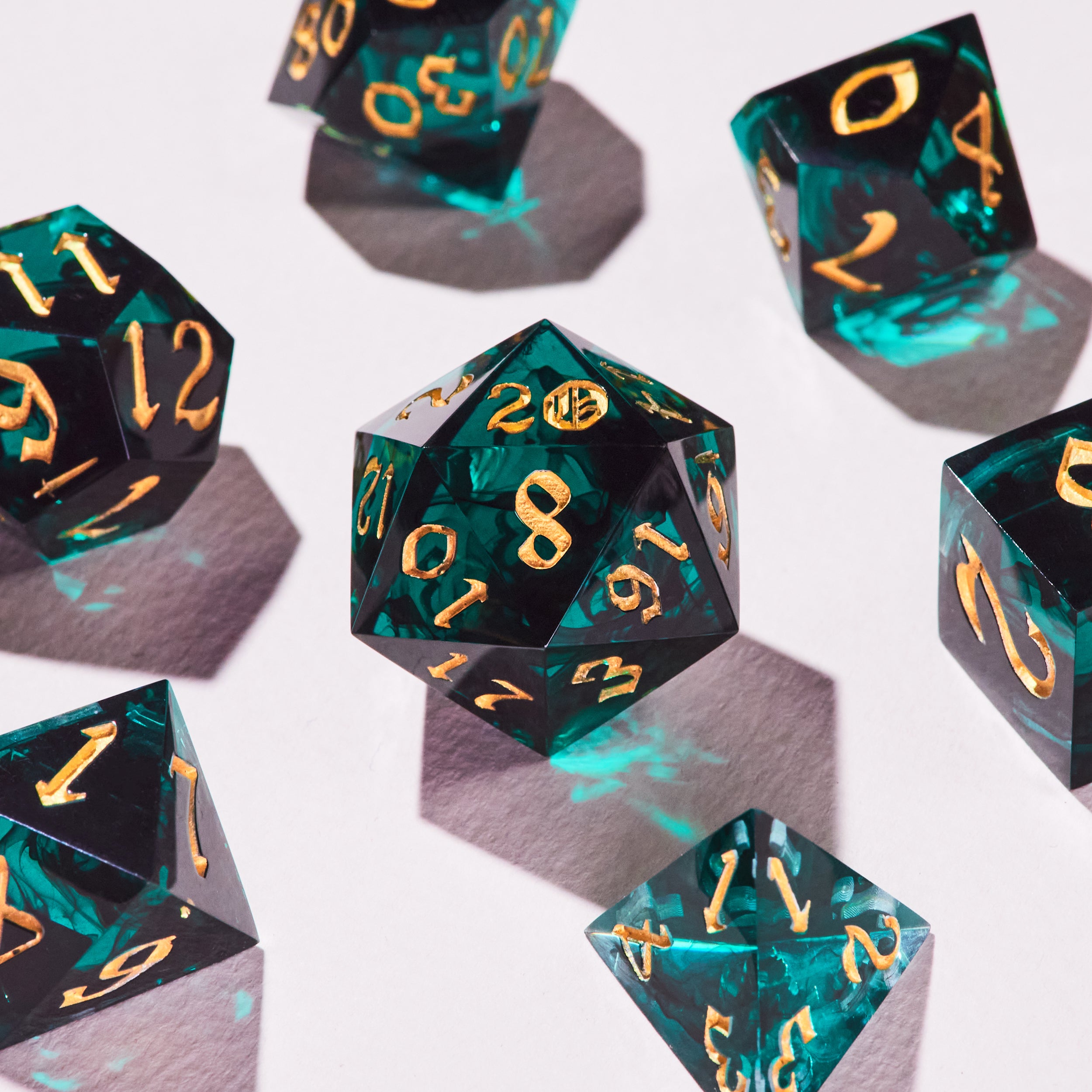Royal Emerald Dice Set