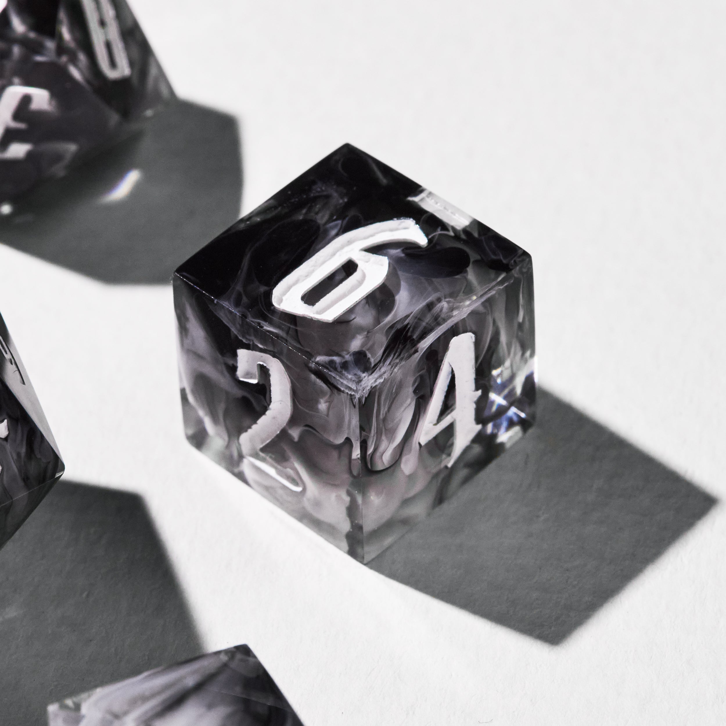 Ghost Dust Swirl Dice Set