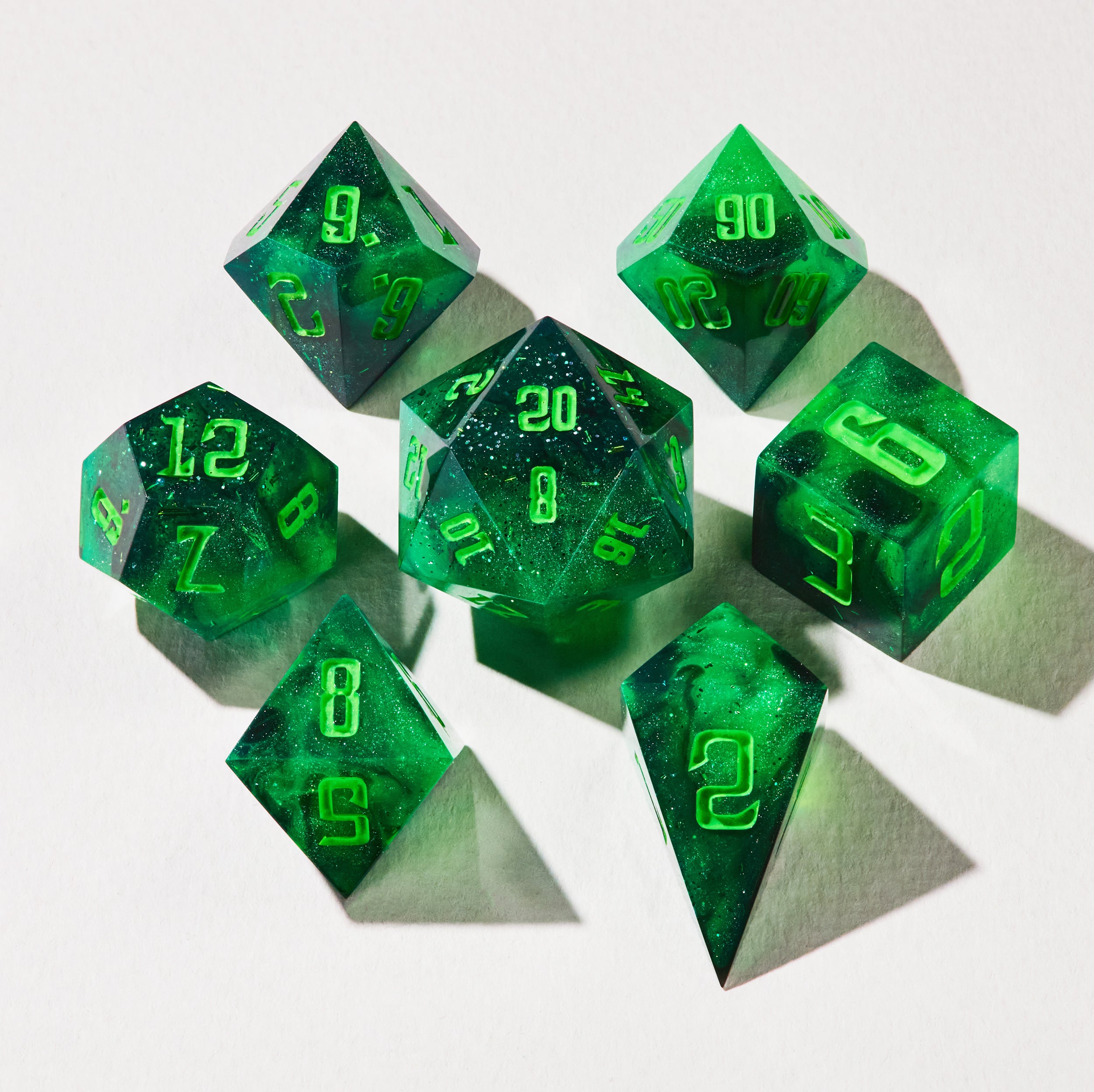 Neon Verdant Dice Set