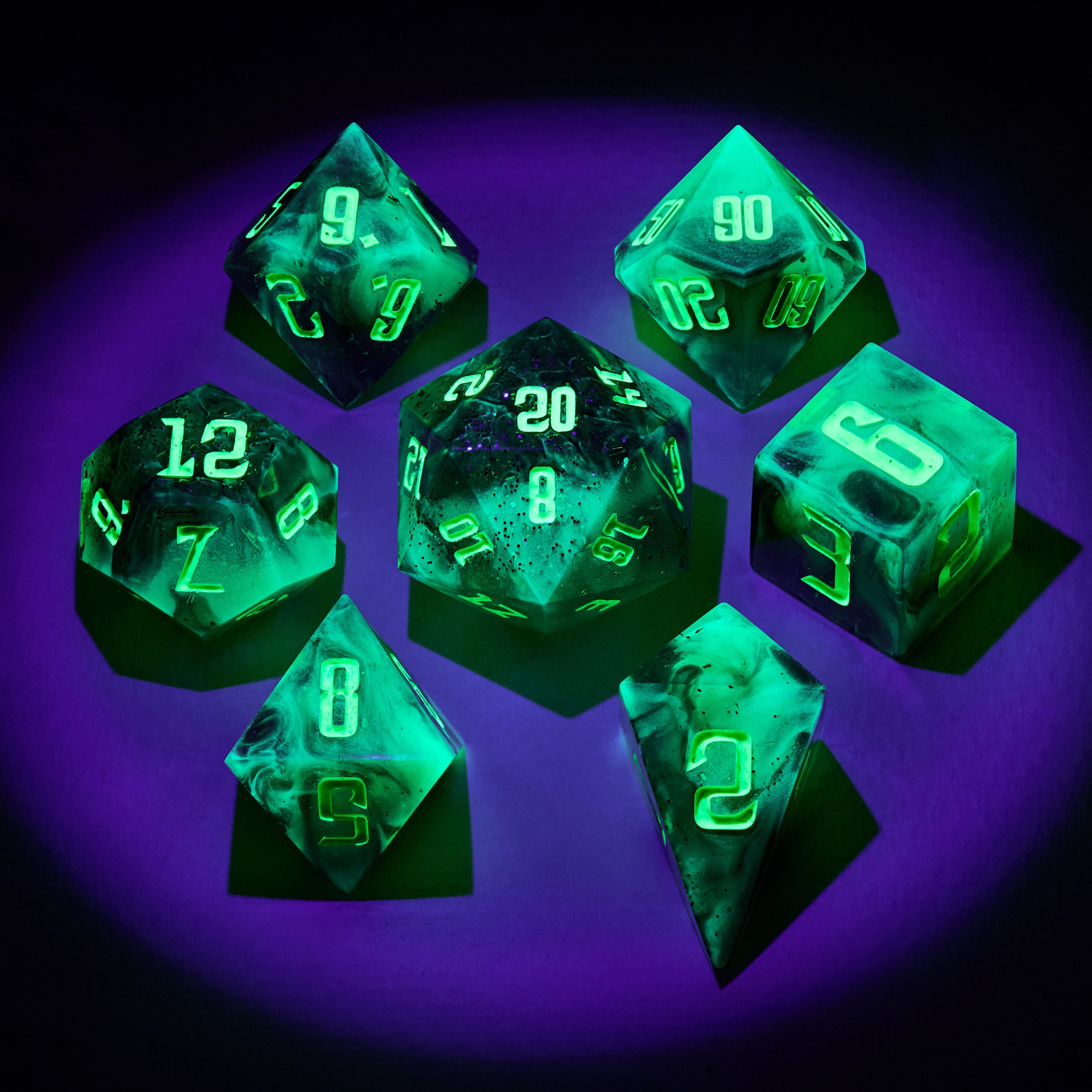 Neon Verdant Dice Set