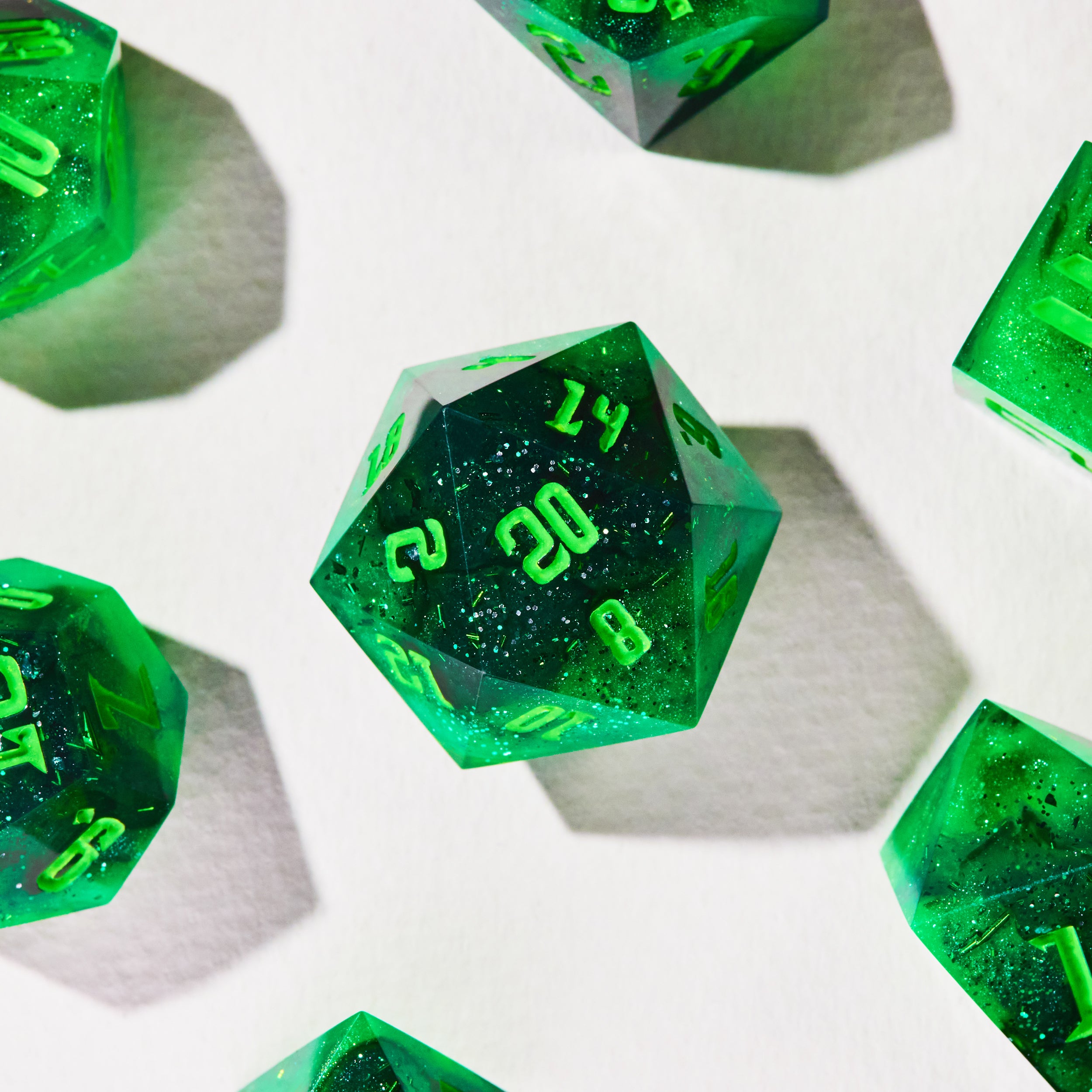 Neon Verdant Dice Set