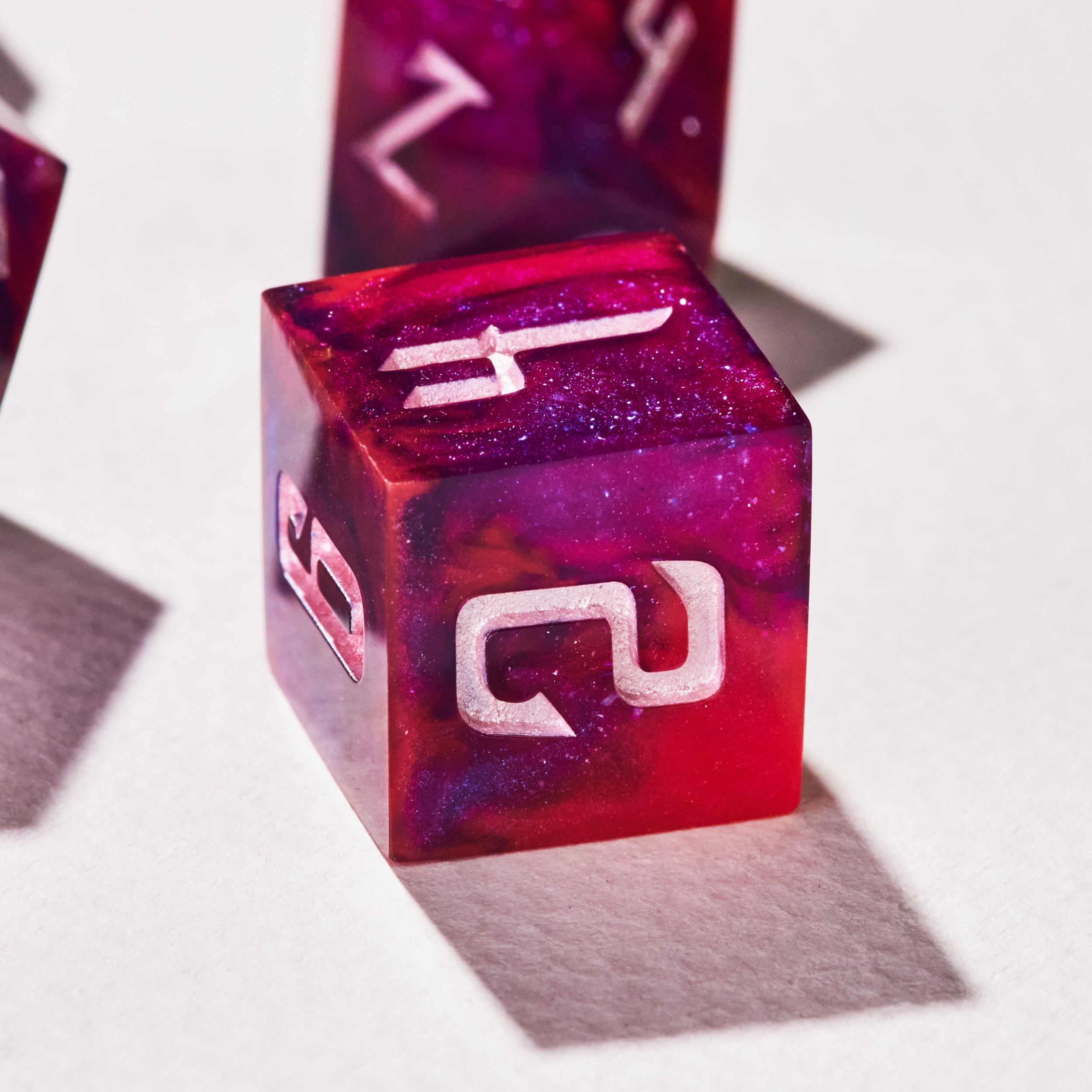 Pink Galaxy Dice Set