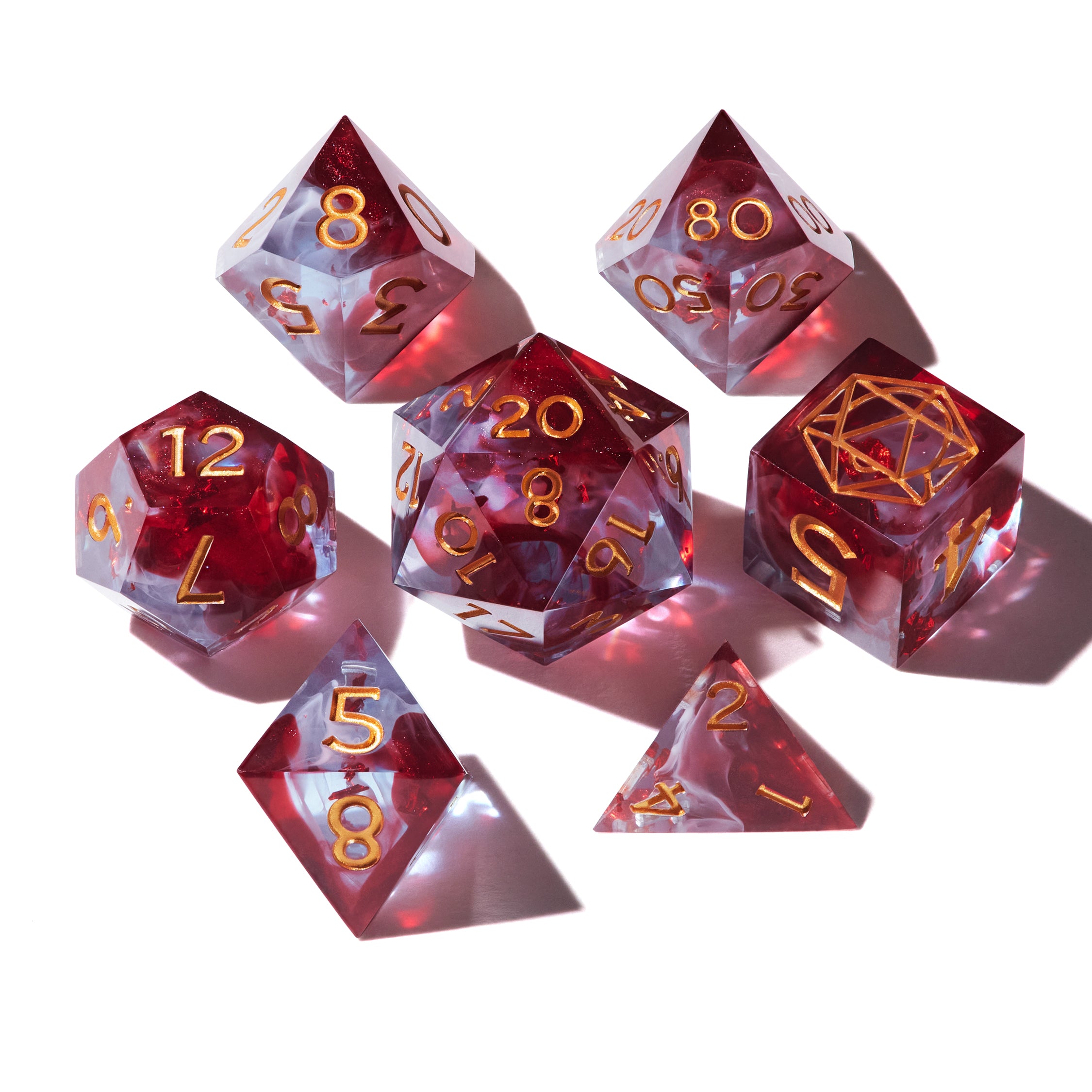 Ruby Eclipse Dice Set