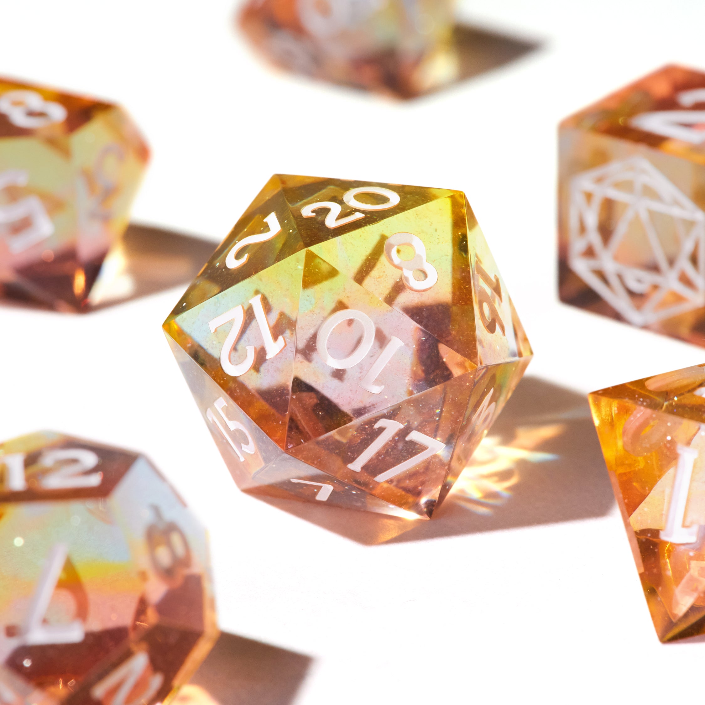 Sunfire Crystal Dice Set