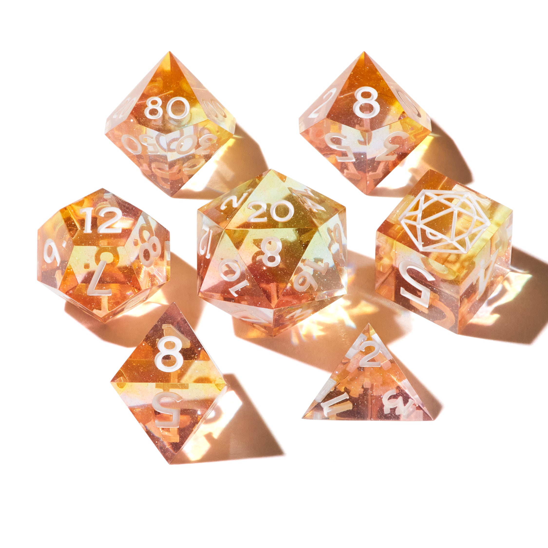 Sunfire Crystal Dice Set
