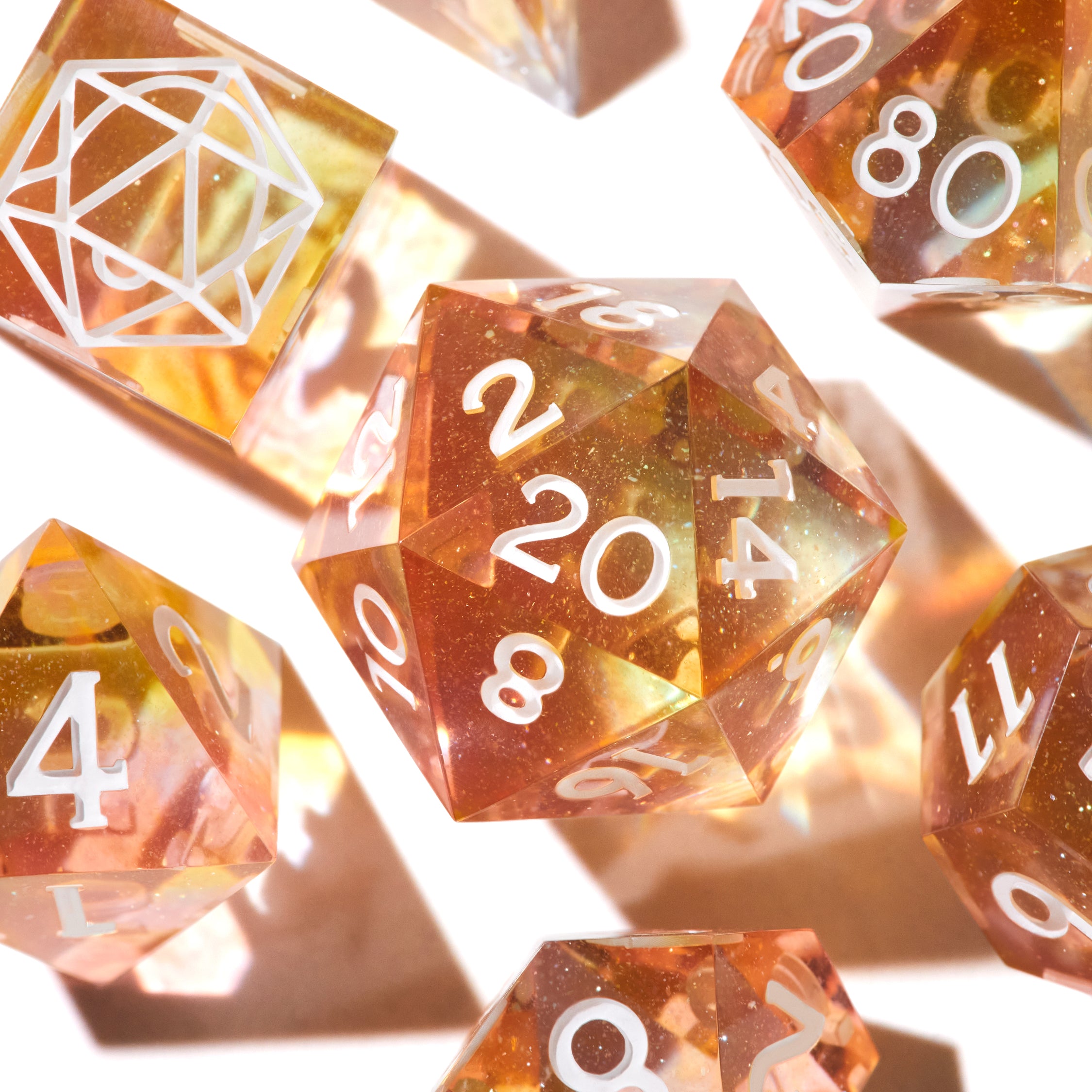 Sunfire Crystal Dice Set
