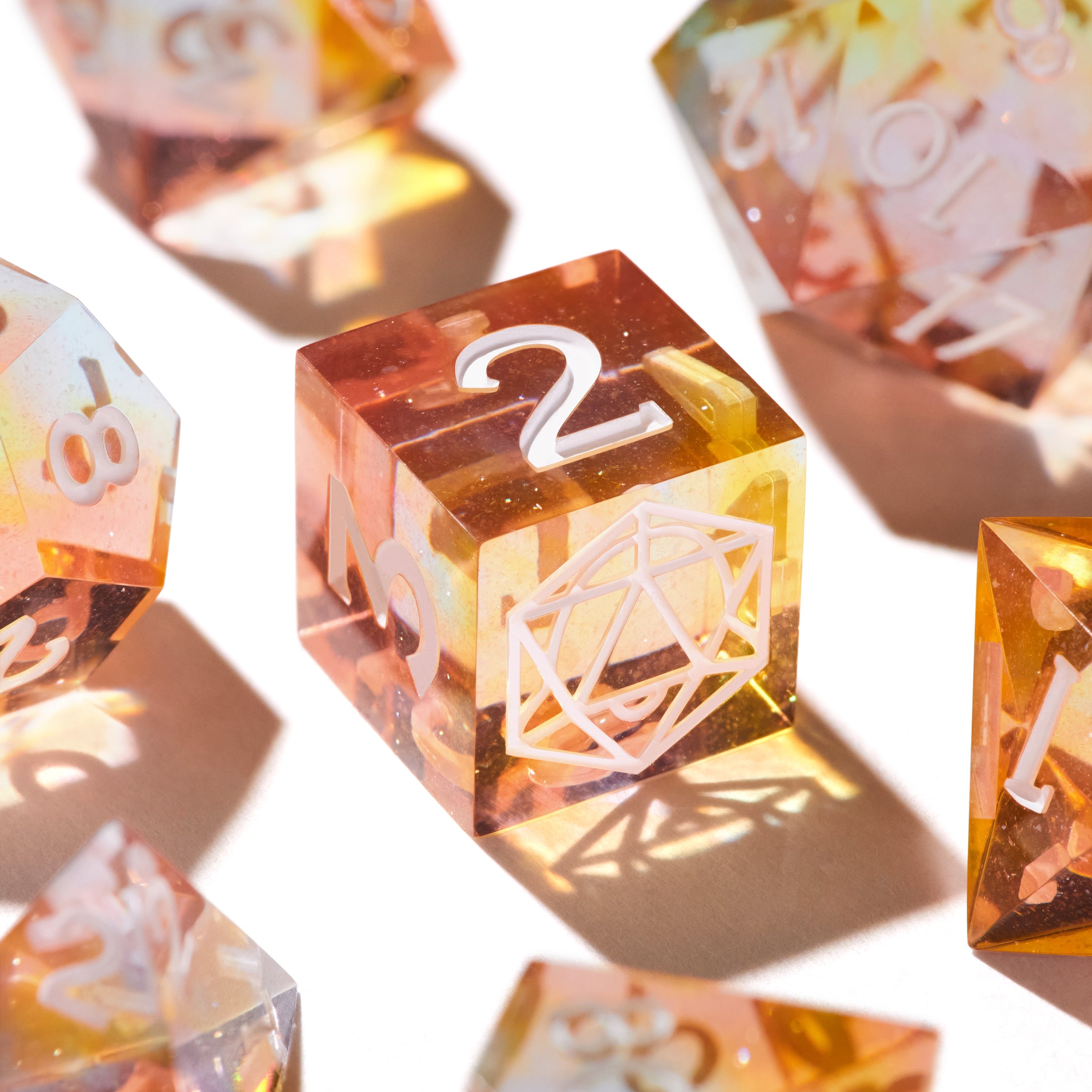 Sunfire Crystal Dice Set