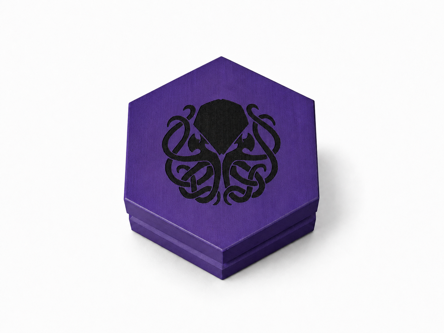 Cthulhu Solid Wood Dice Box Violet