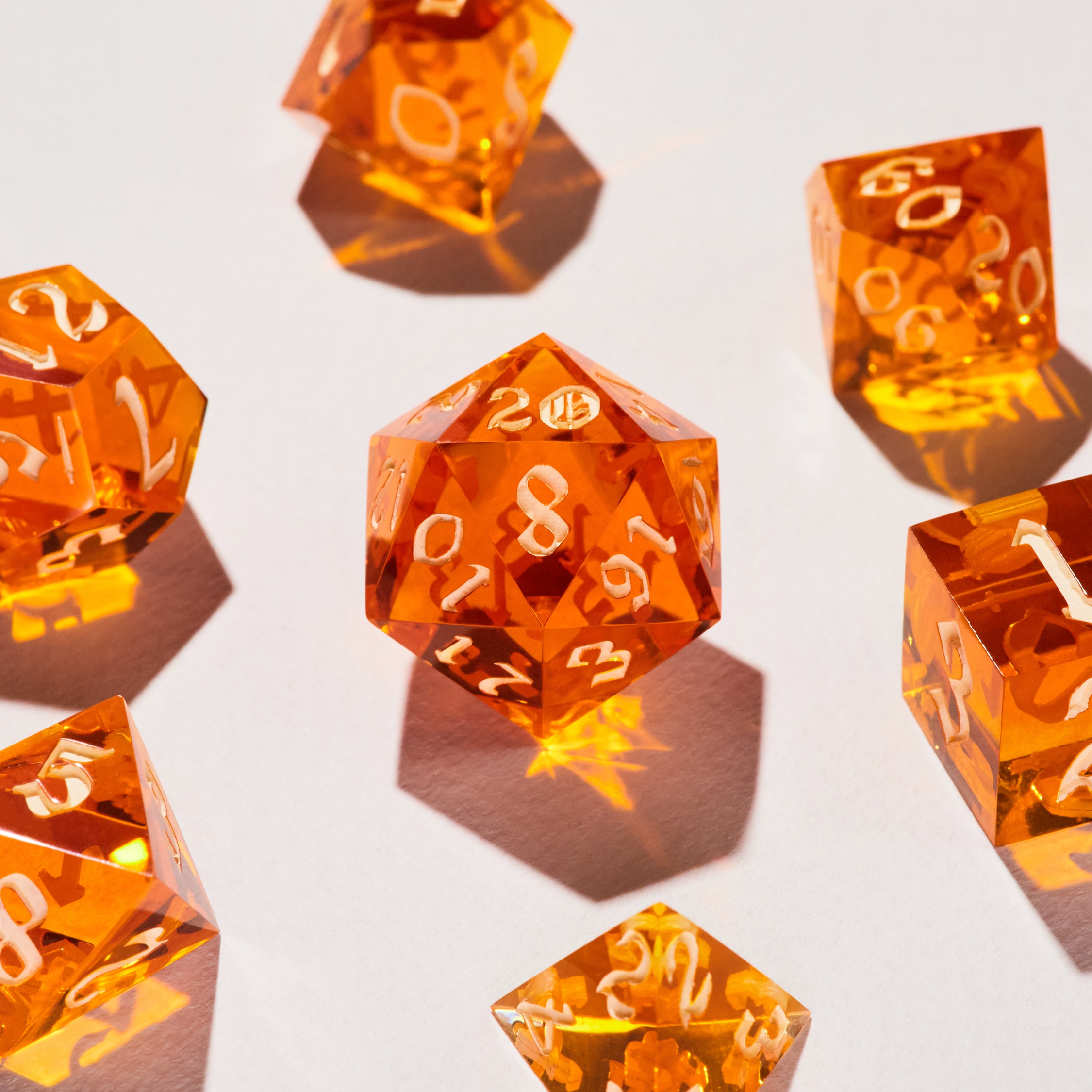 Arcane Amber Dice Set