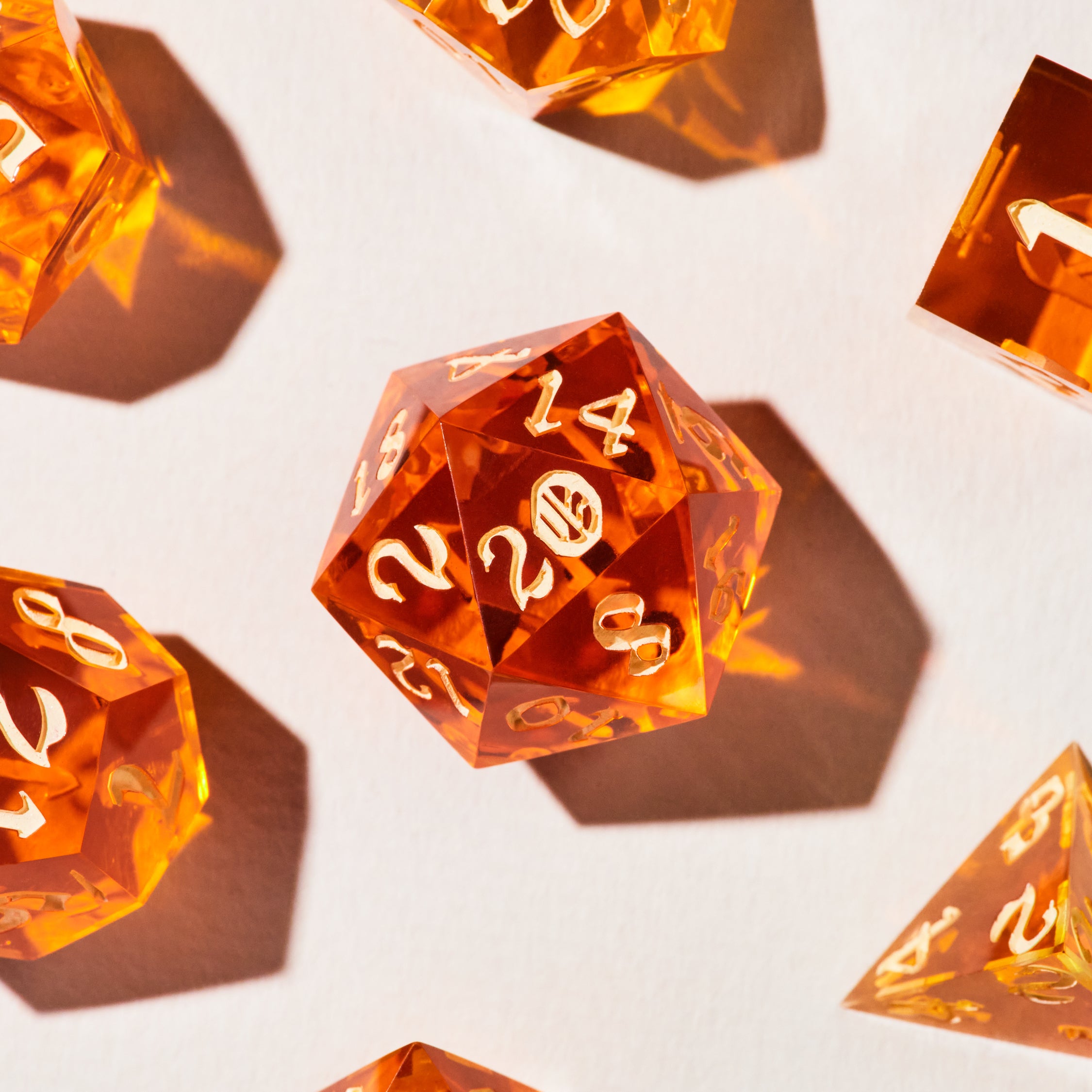 Arcane Amber Dice Set