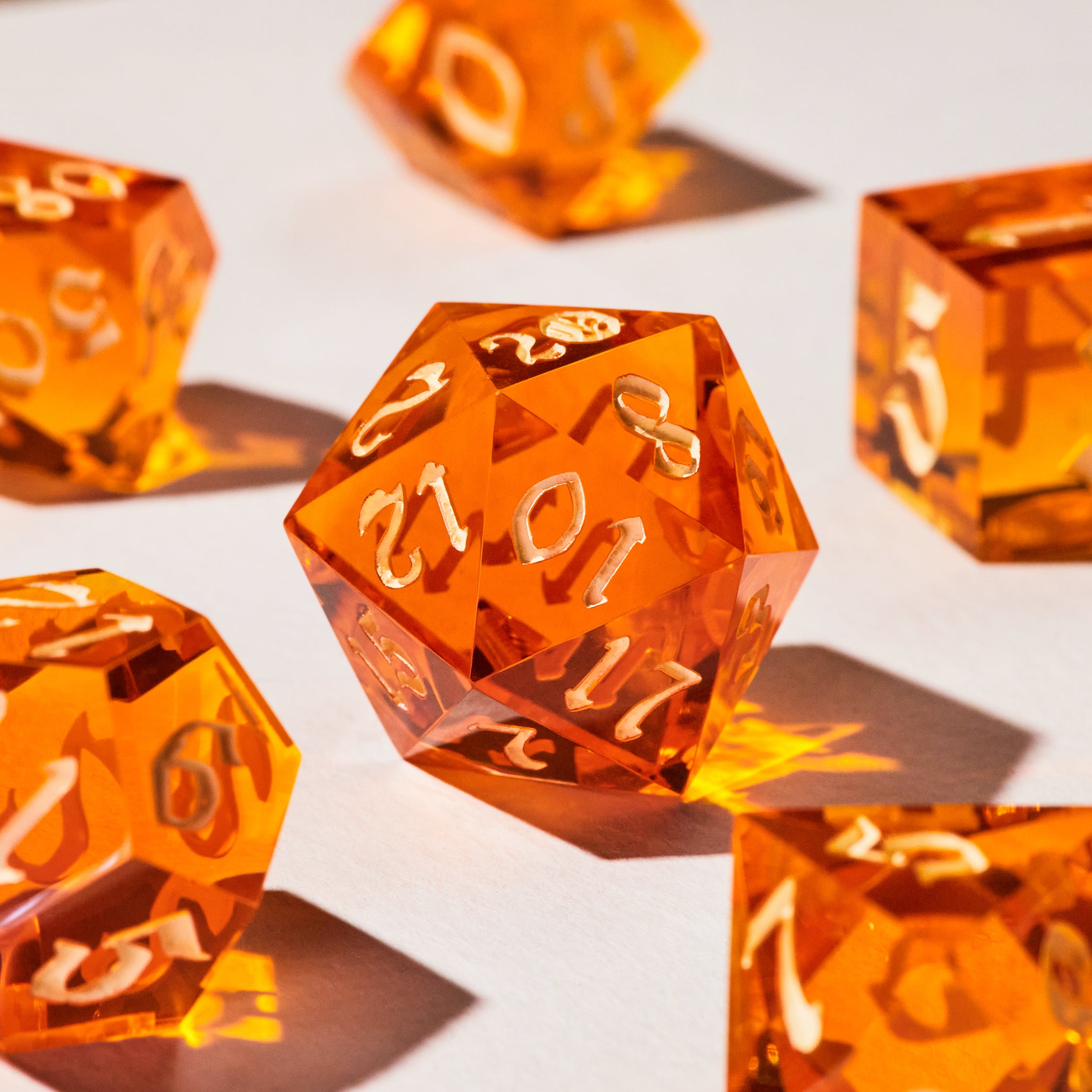 Arcane Amber Dice Set
