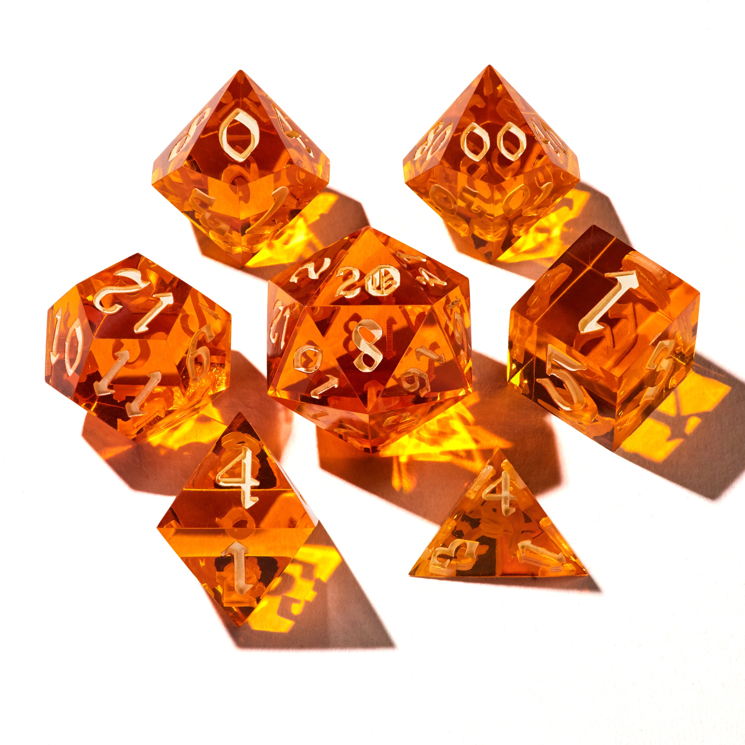 Arcane Amber Dice Set
