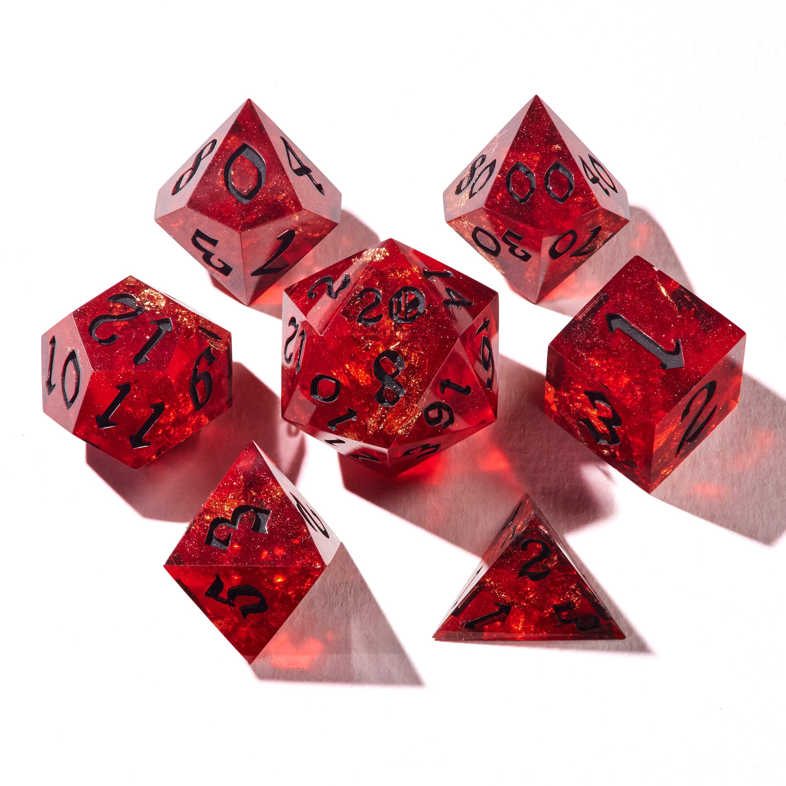 Bloodfire Gleam Dice Set