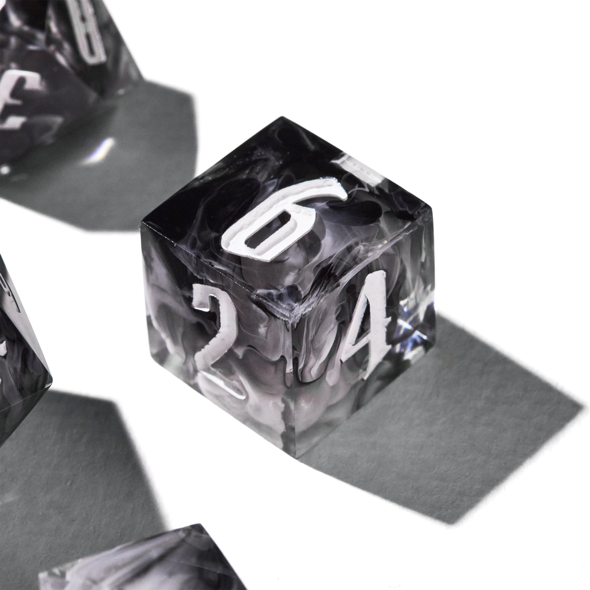 Ghost Dust Swirl Dice Set