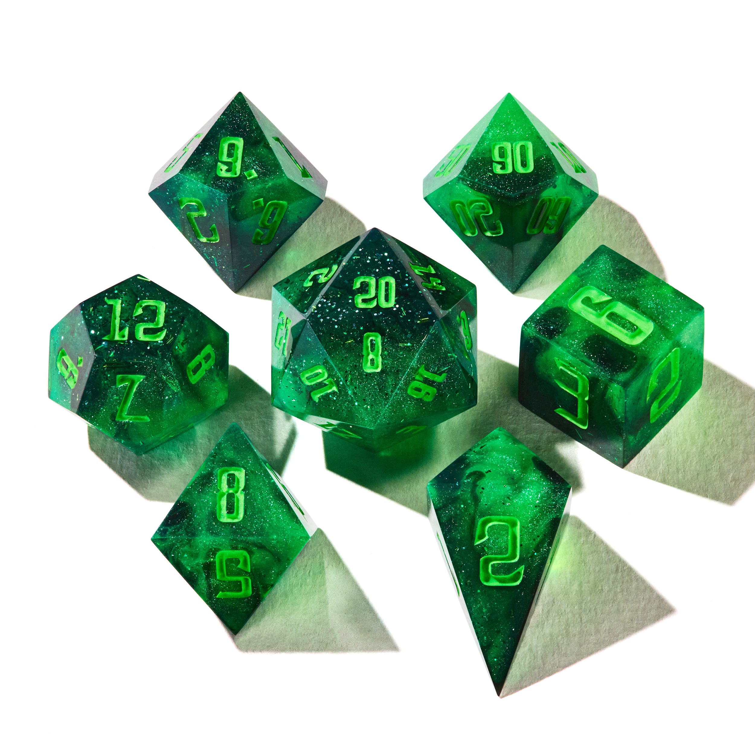 Neon Verdant Dice Set