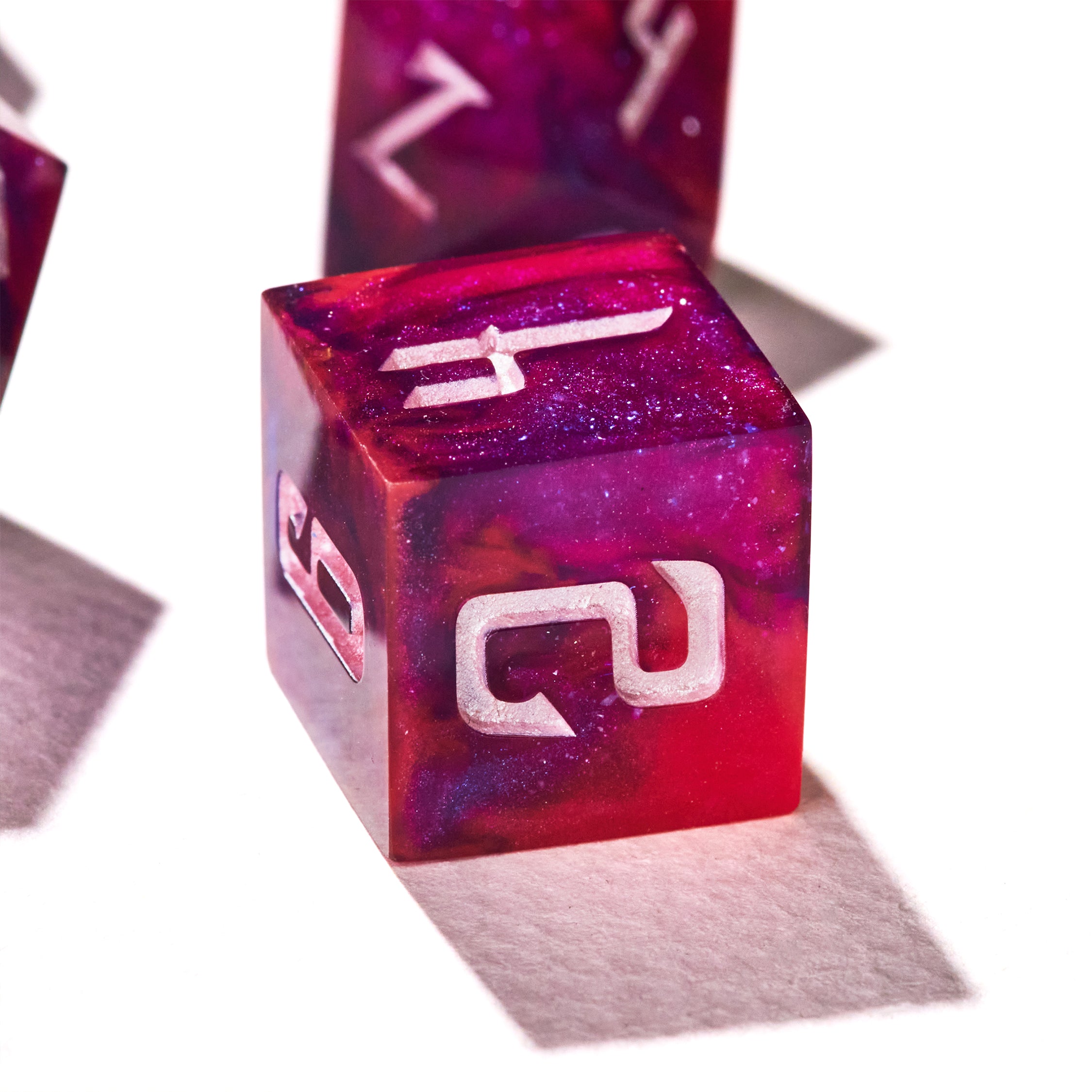 Pink Galaxy Dice Set