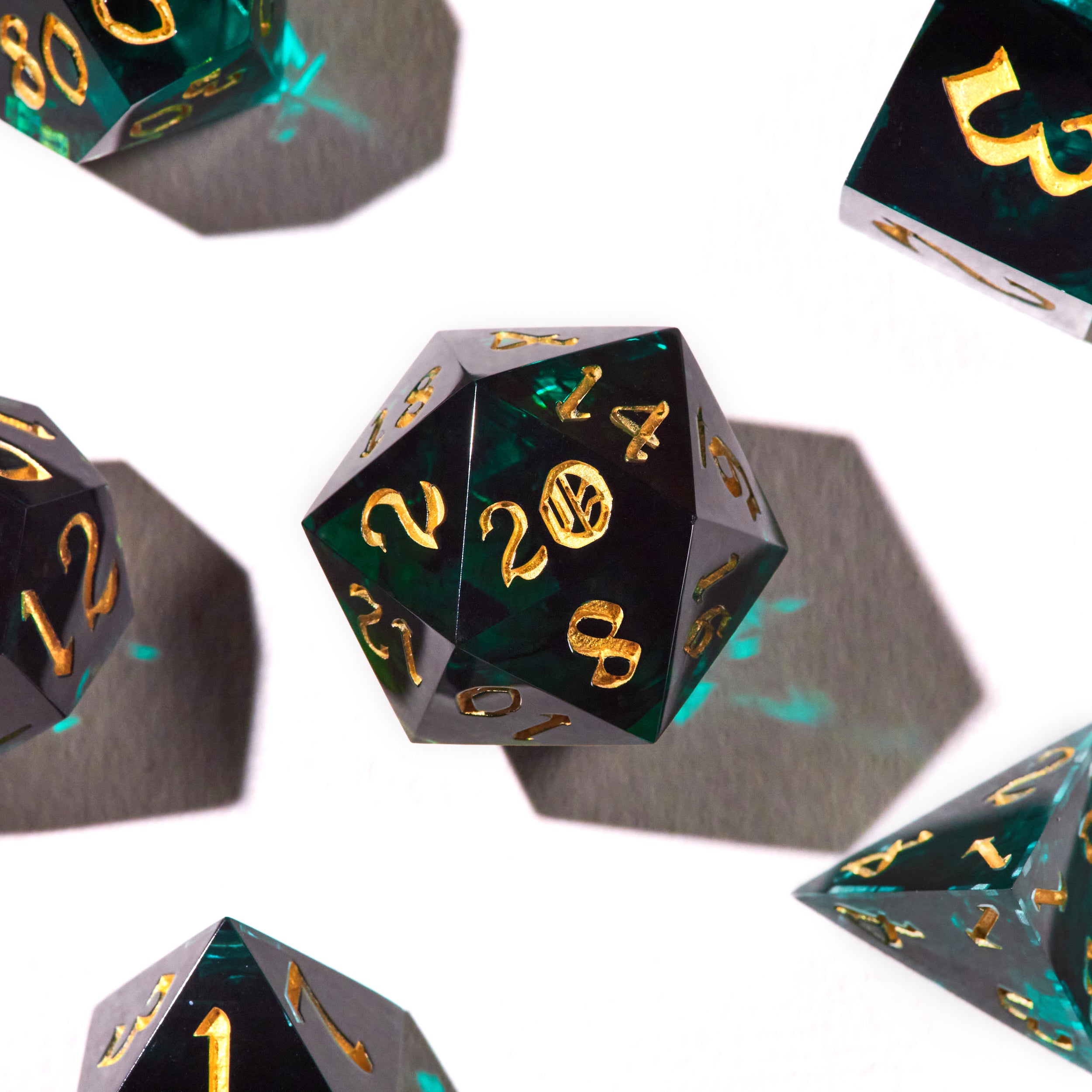 Royal Emerald Dice Set