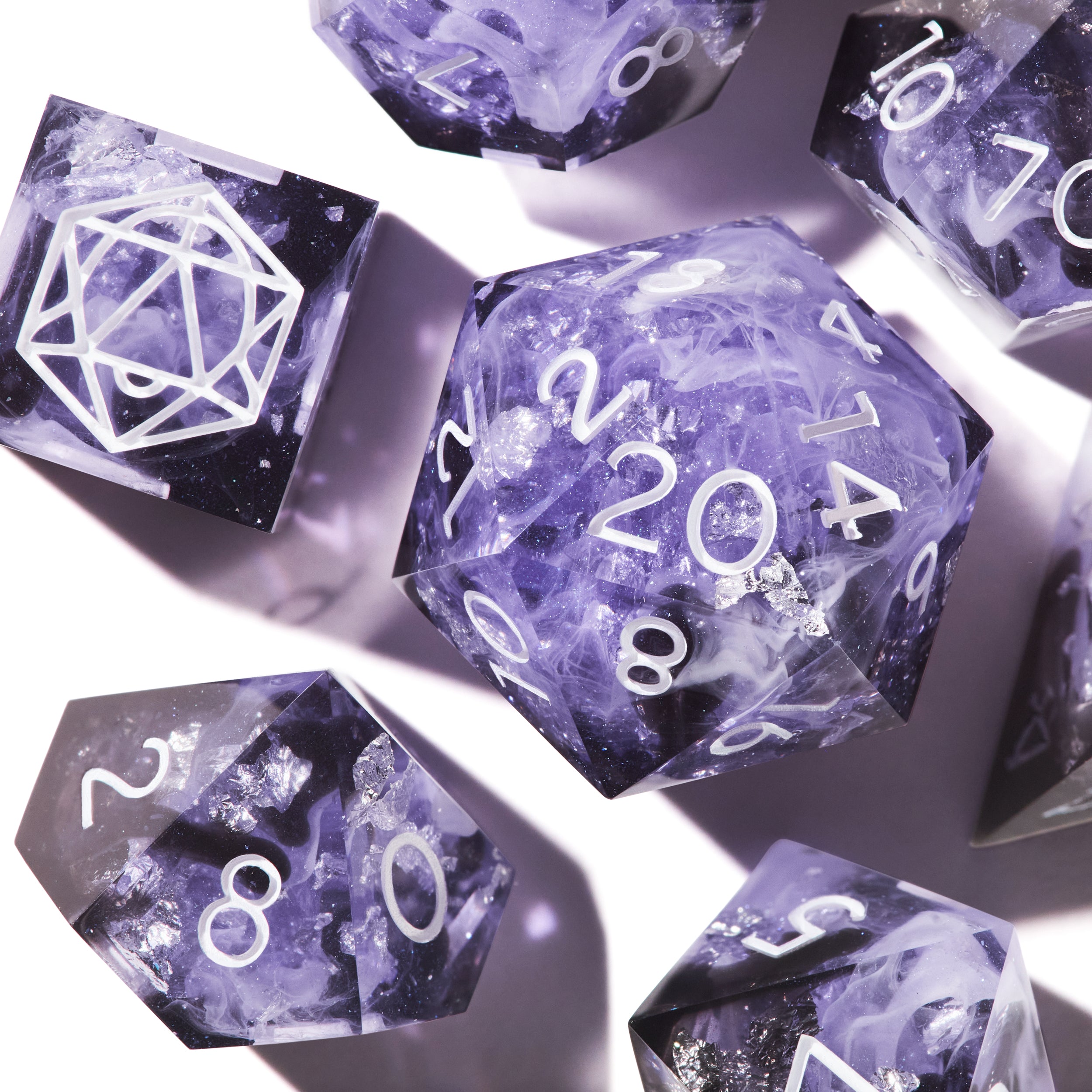 Amethyst Veil Dice Set