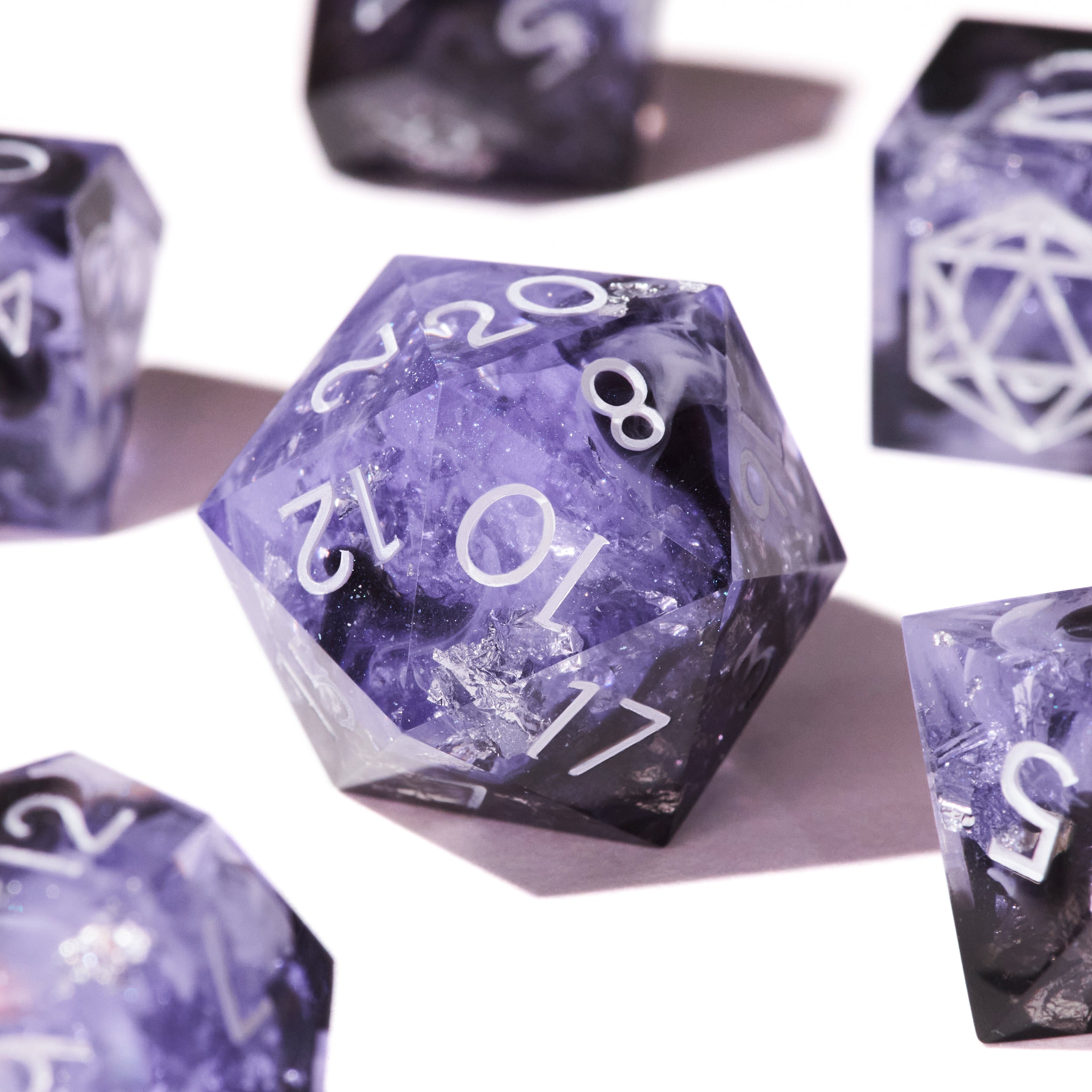 Amethyst Veil Dice Set