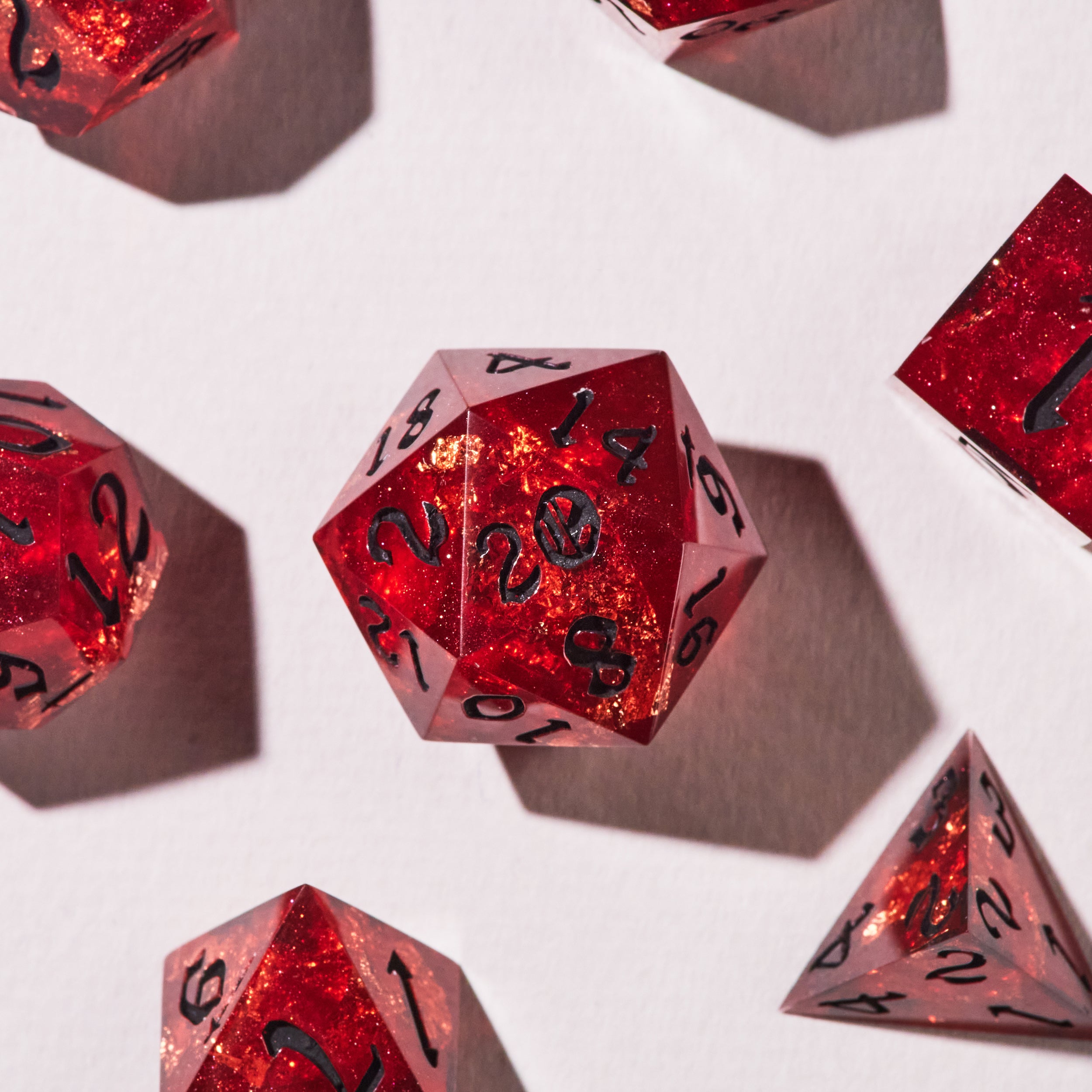 Bloodfire Gleam Dice Set