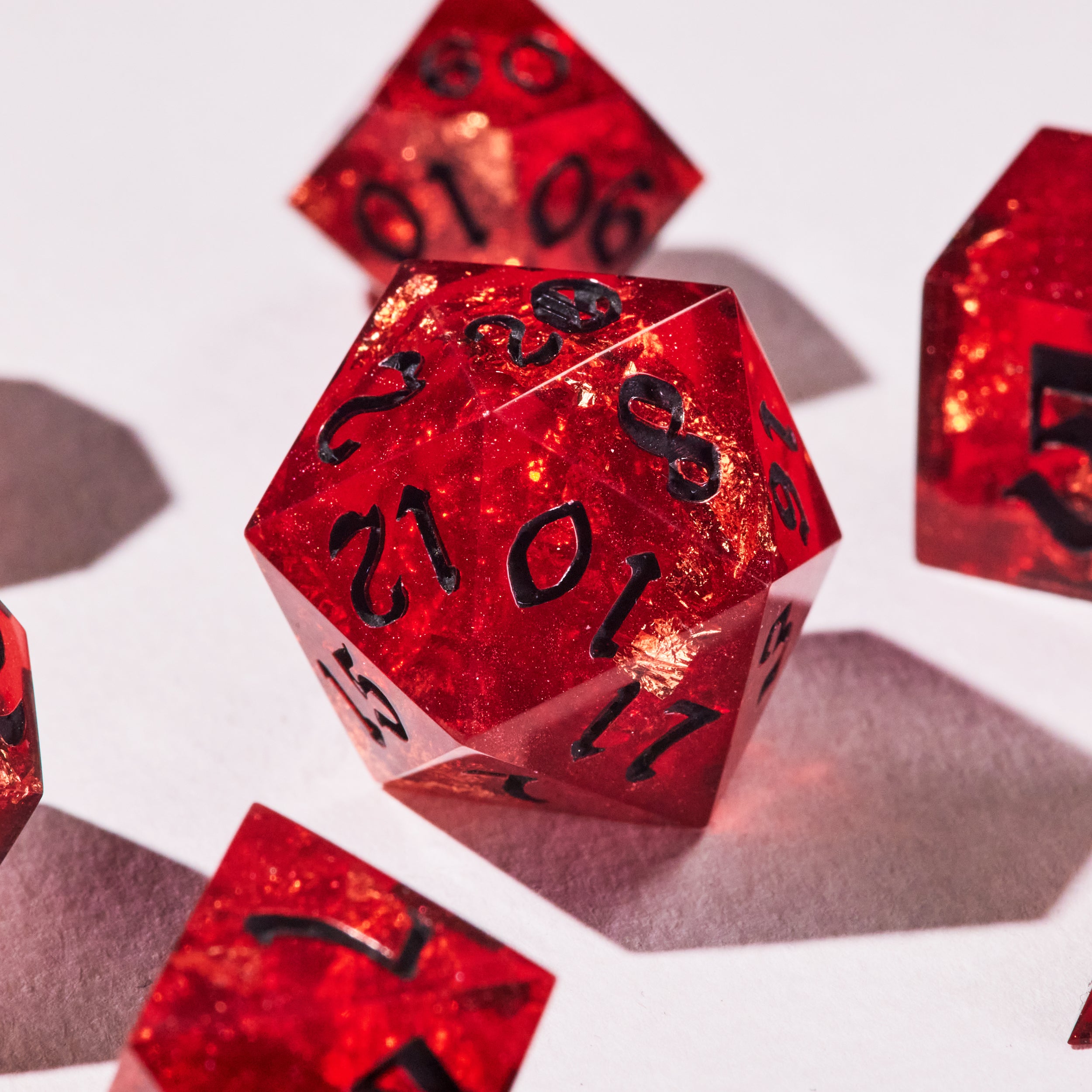 Bloodfire Gleam Dice Set