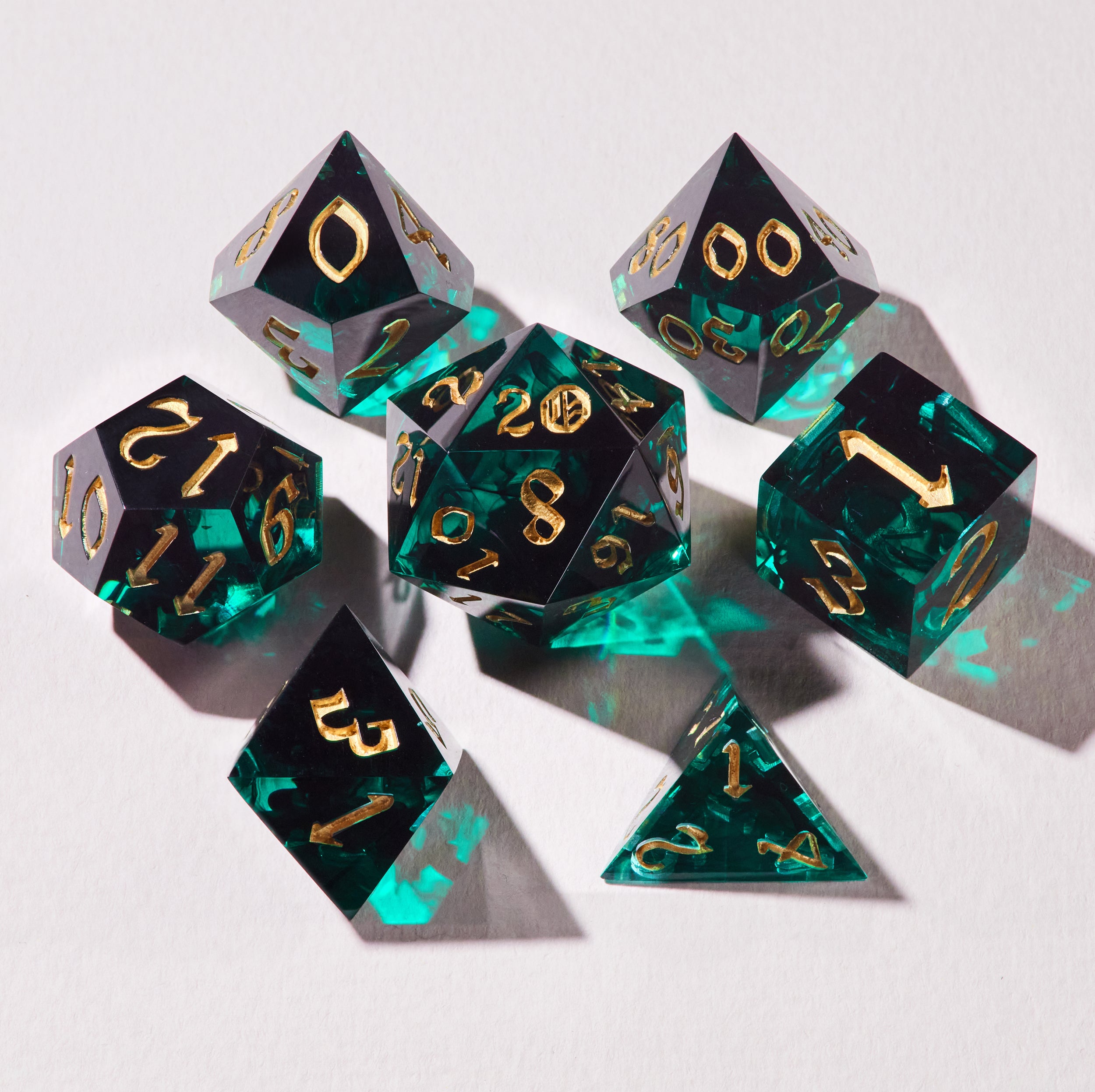 Royal Emerald Dice Set