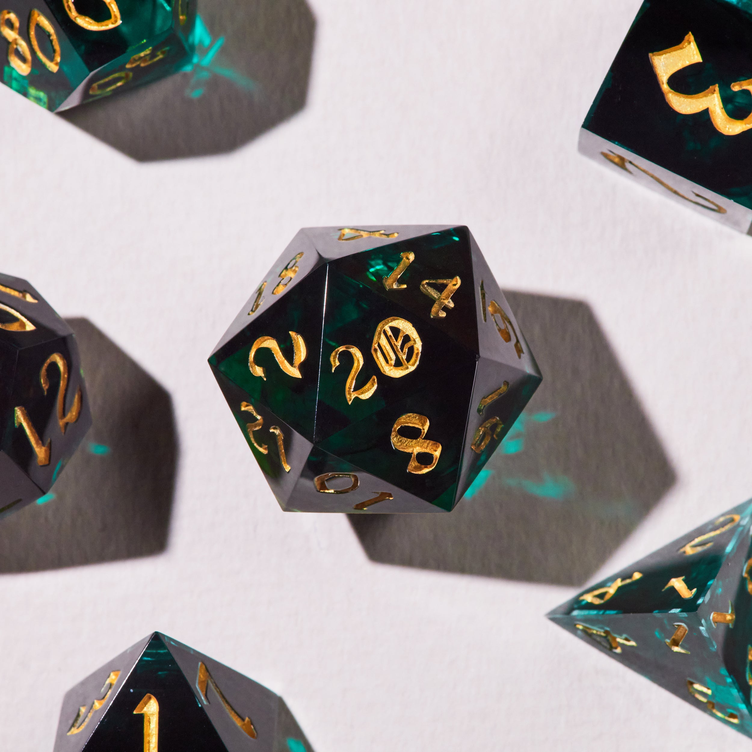 Royal Emerald Dice Set