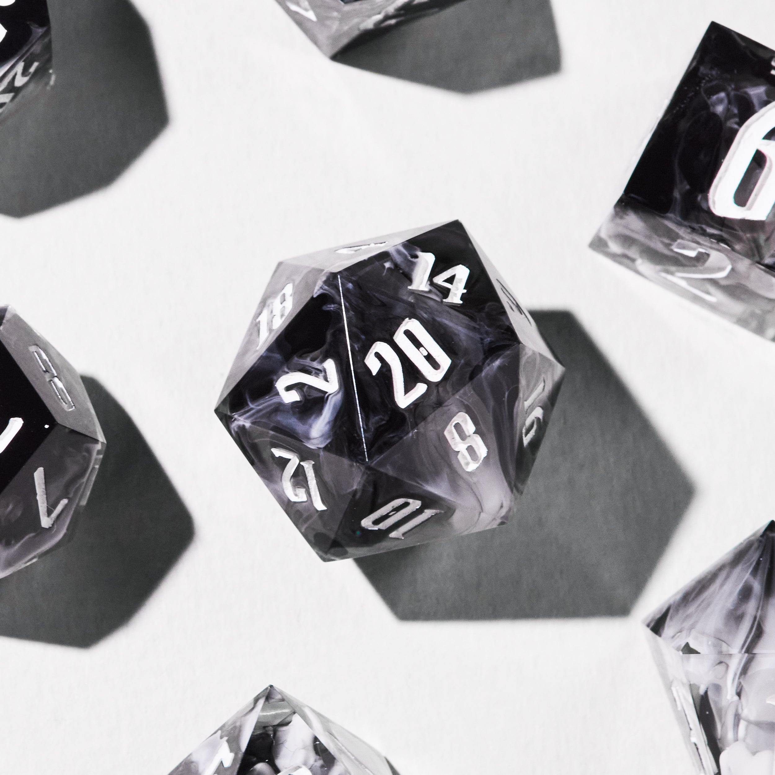 Ghost Dust Swirl Dice Set