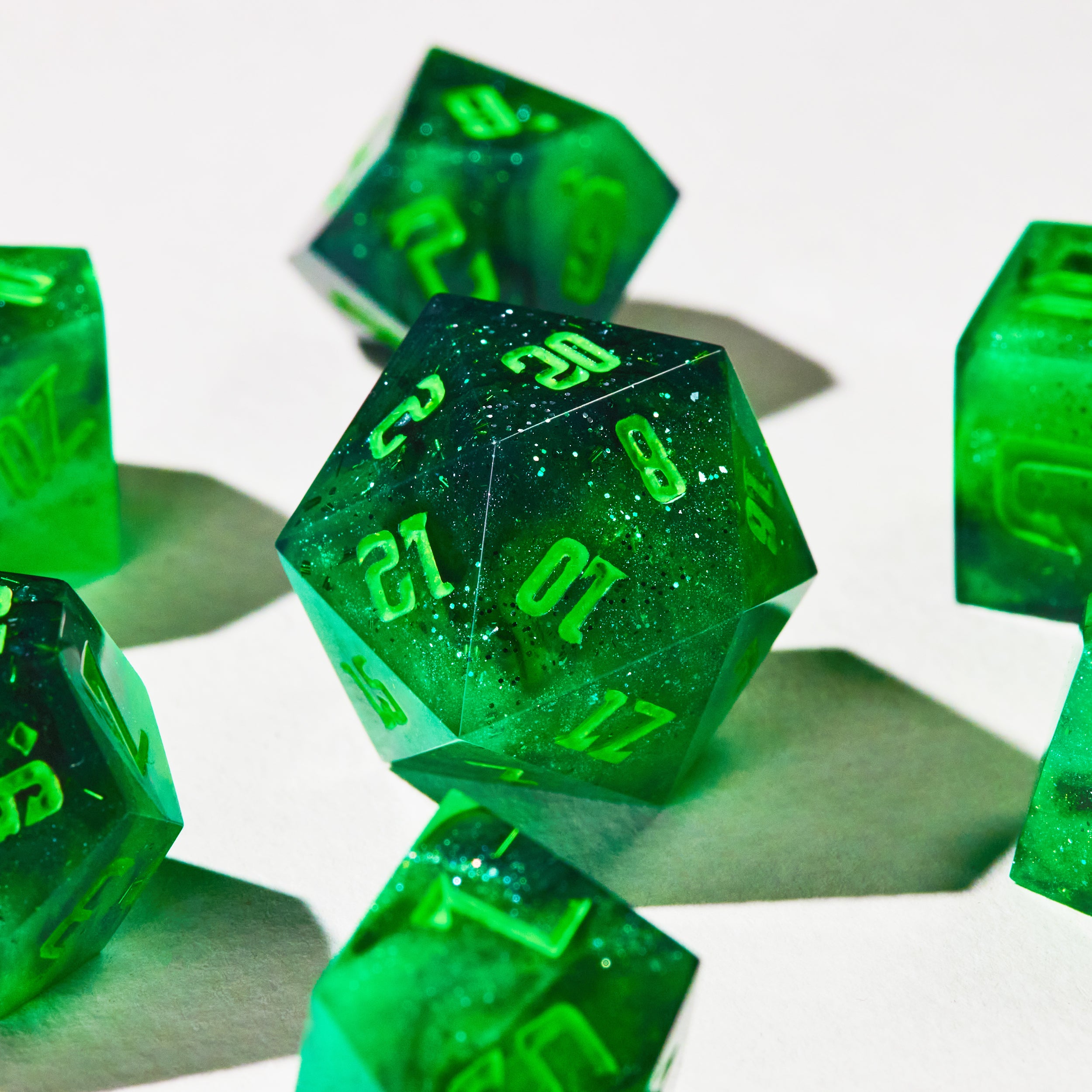 Neon Verdant Dice Set