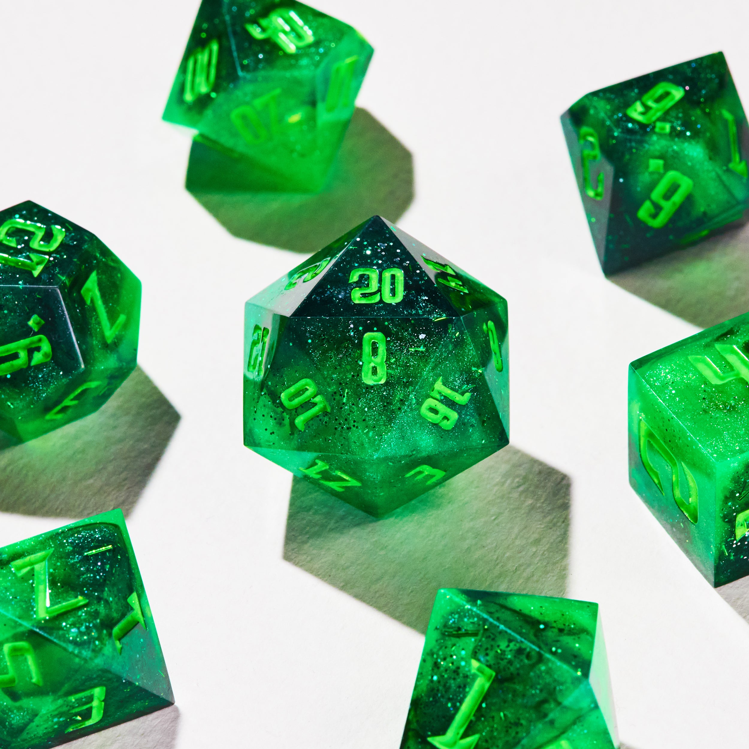Neon Verdant Dice Set