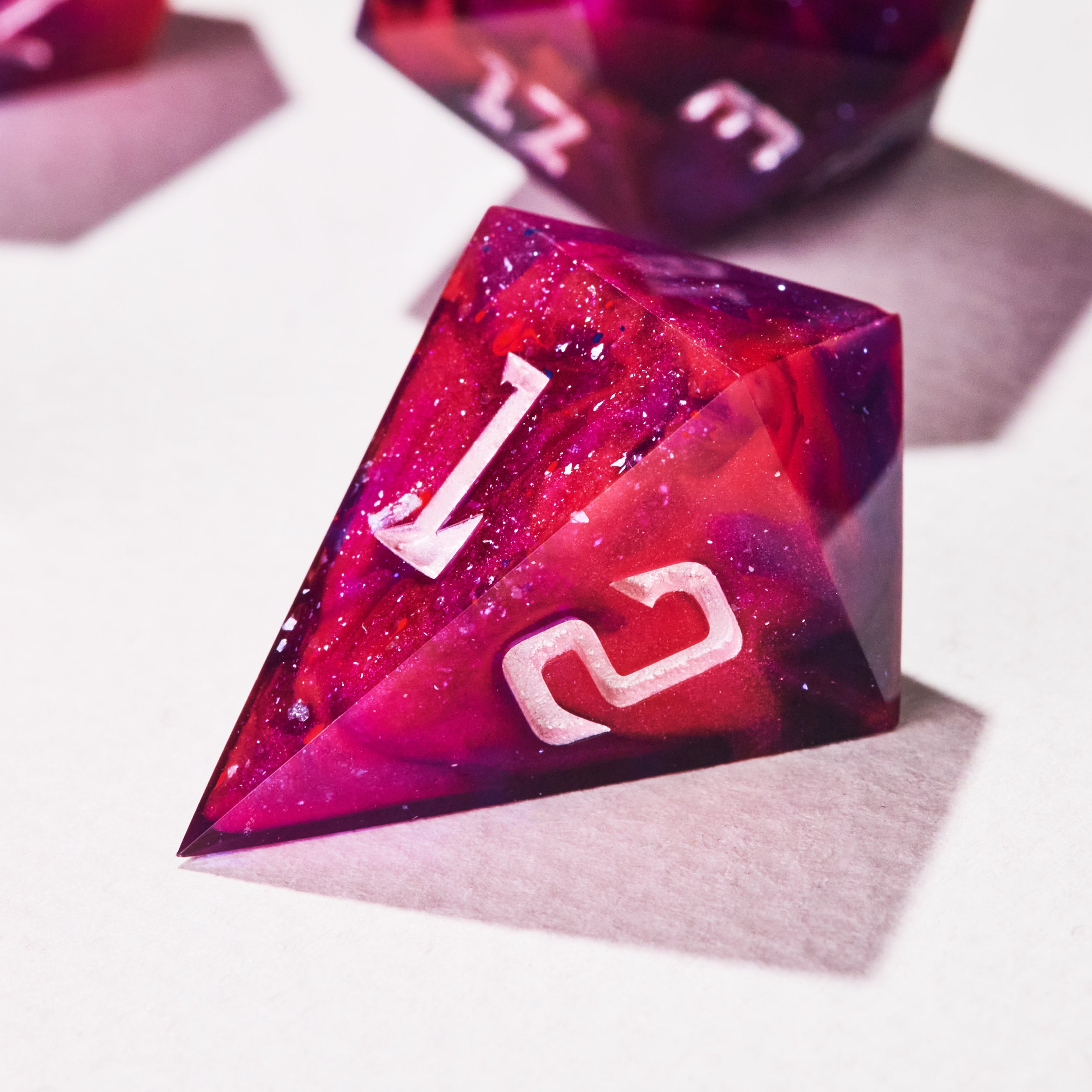Pink Galaxy Dice Set