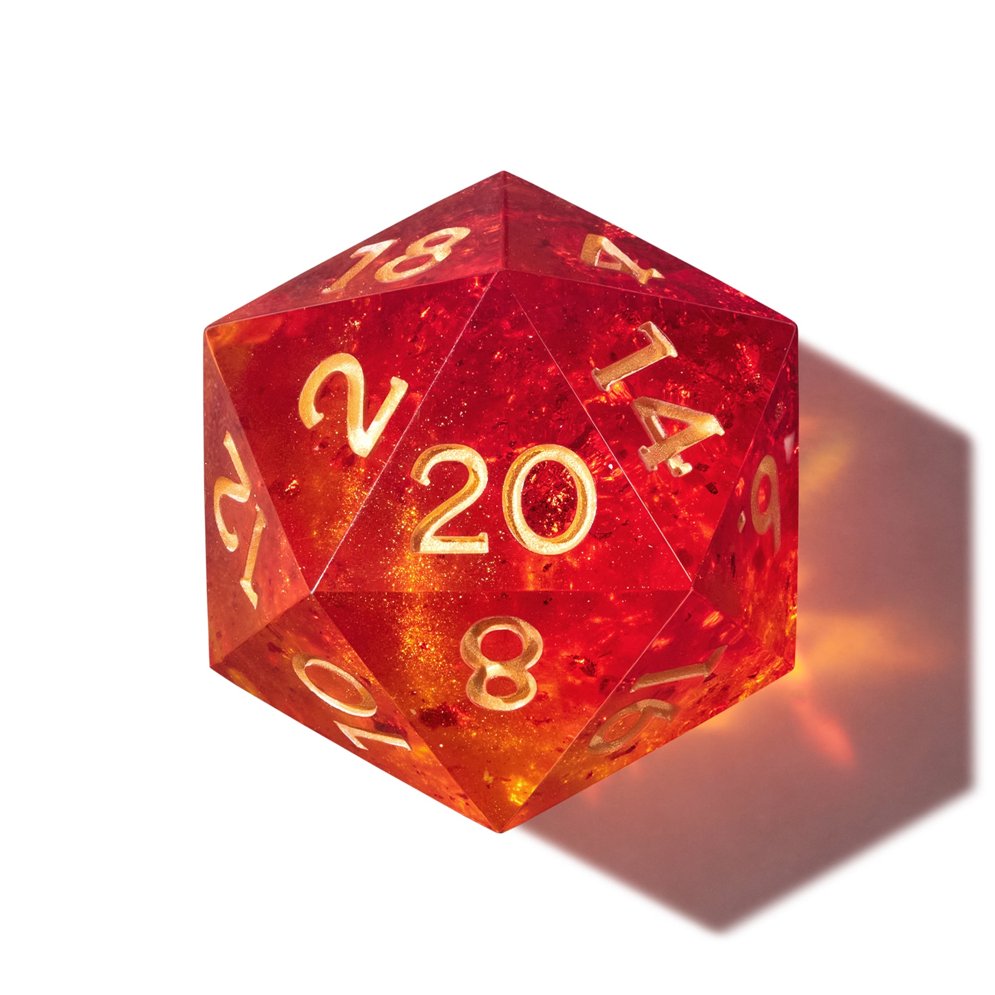 Phoenix Heart Dice Set