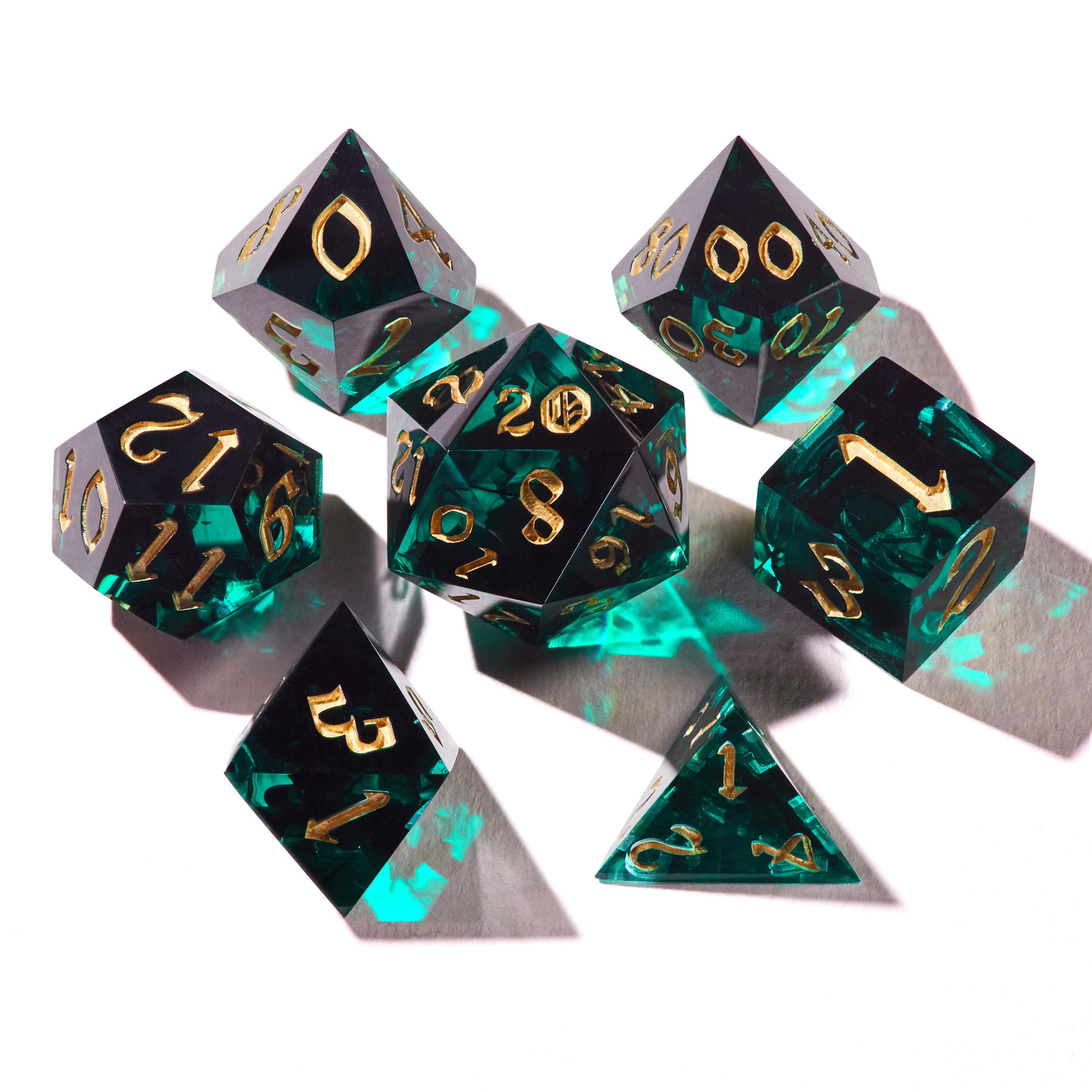 Royal Emerald Dice Set
