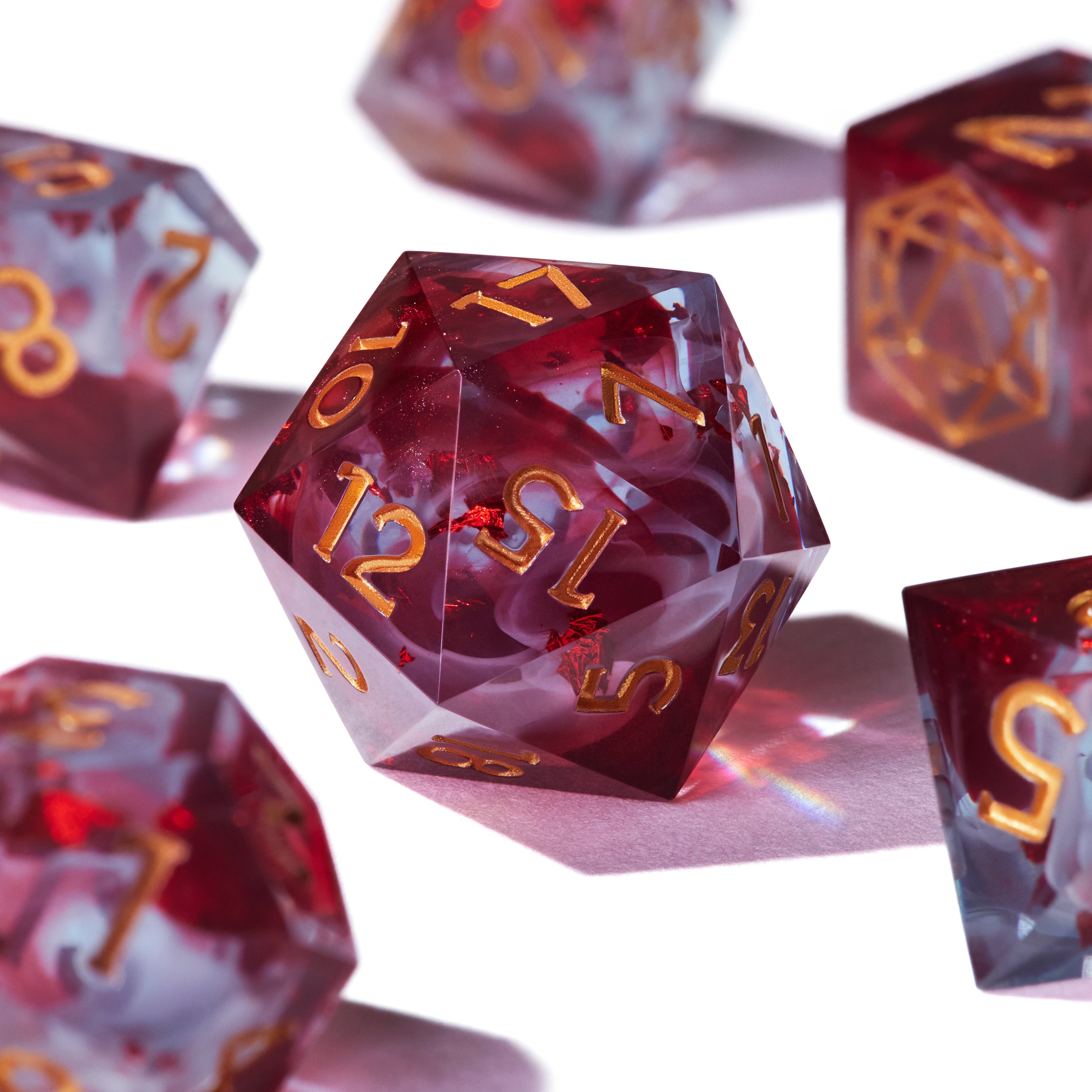 Ruby Eclipse Dice Set