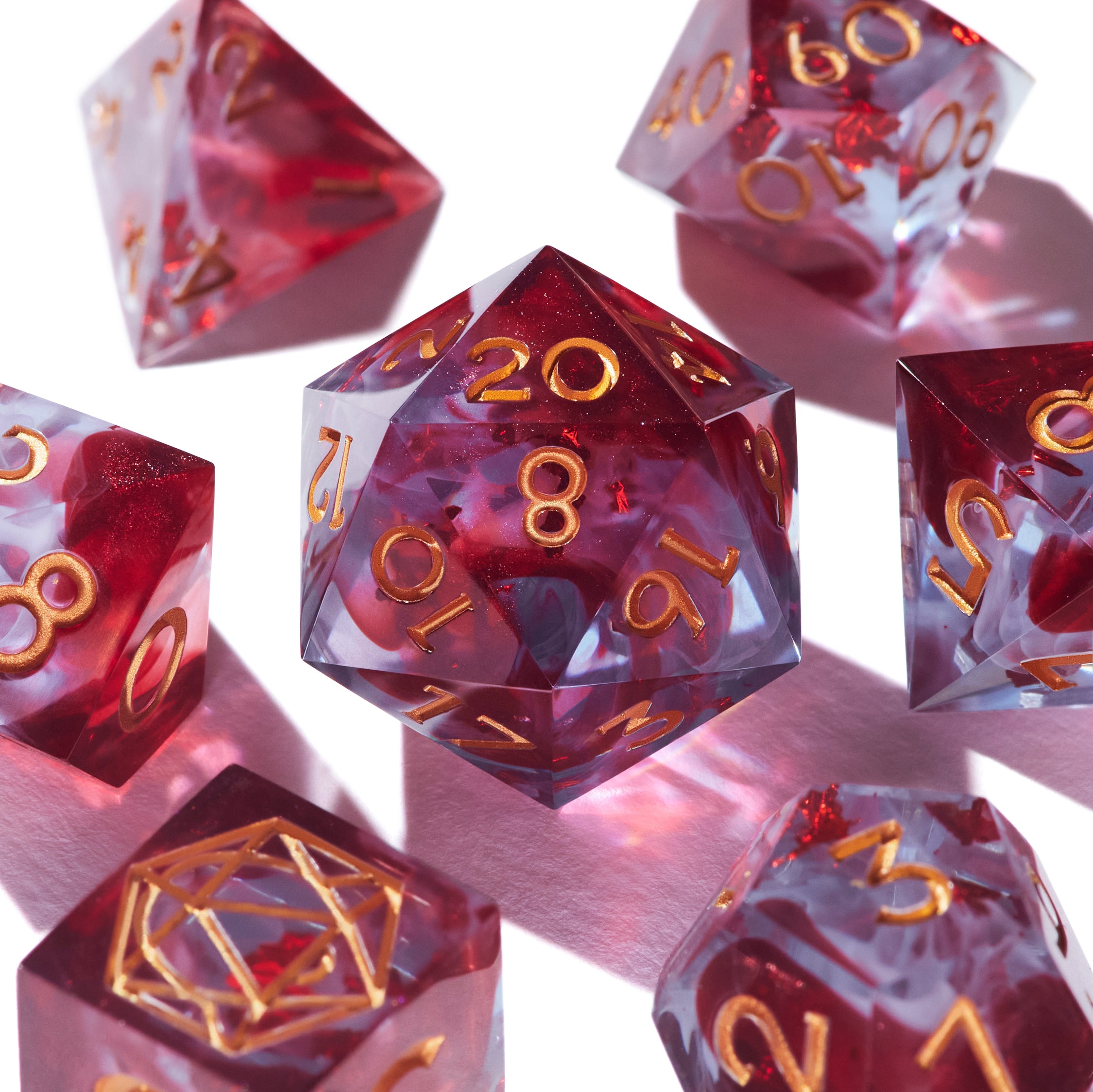 Ruby Eclipse Dice Set