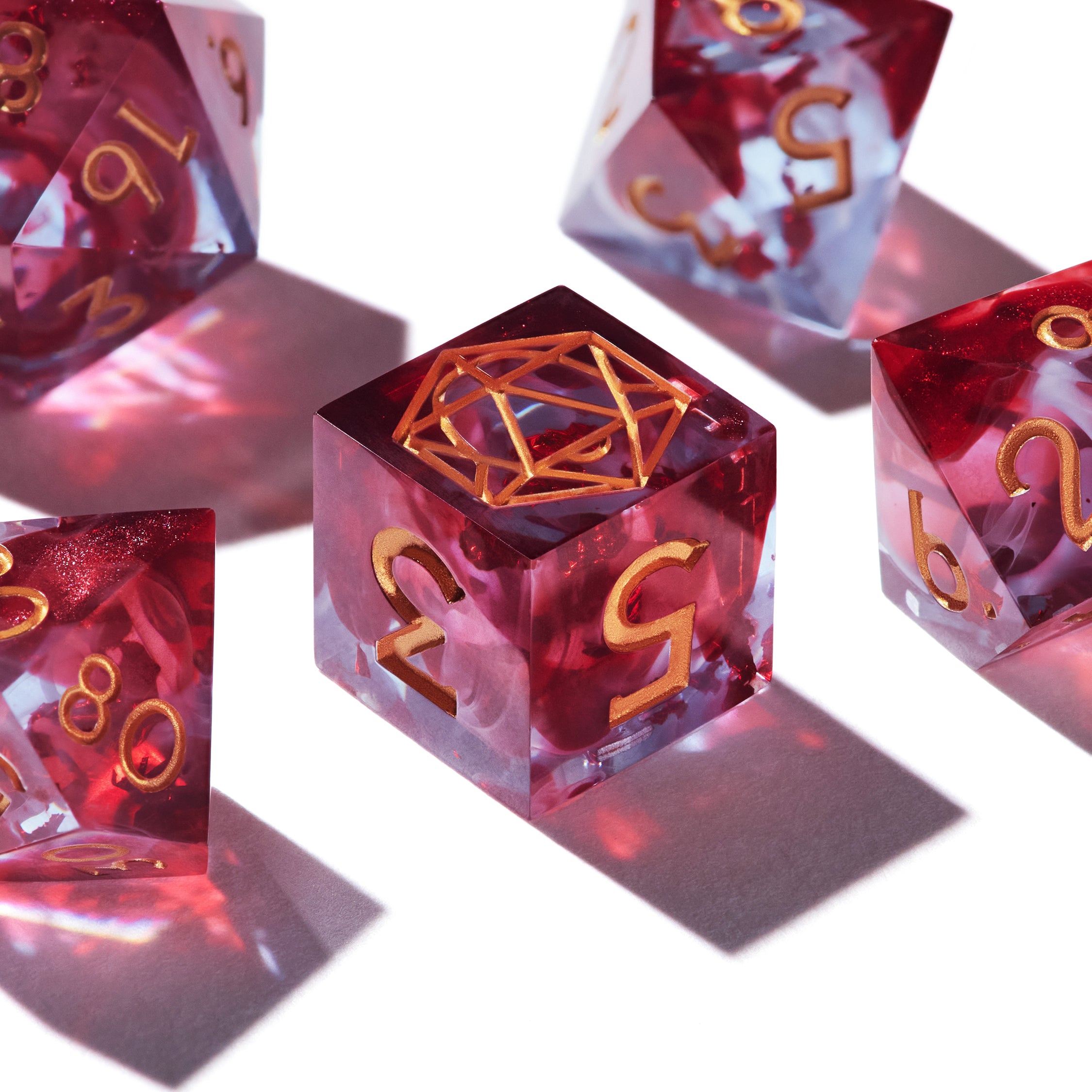 Ruby Eclipse Dice Set