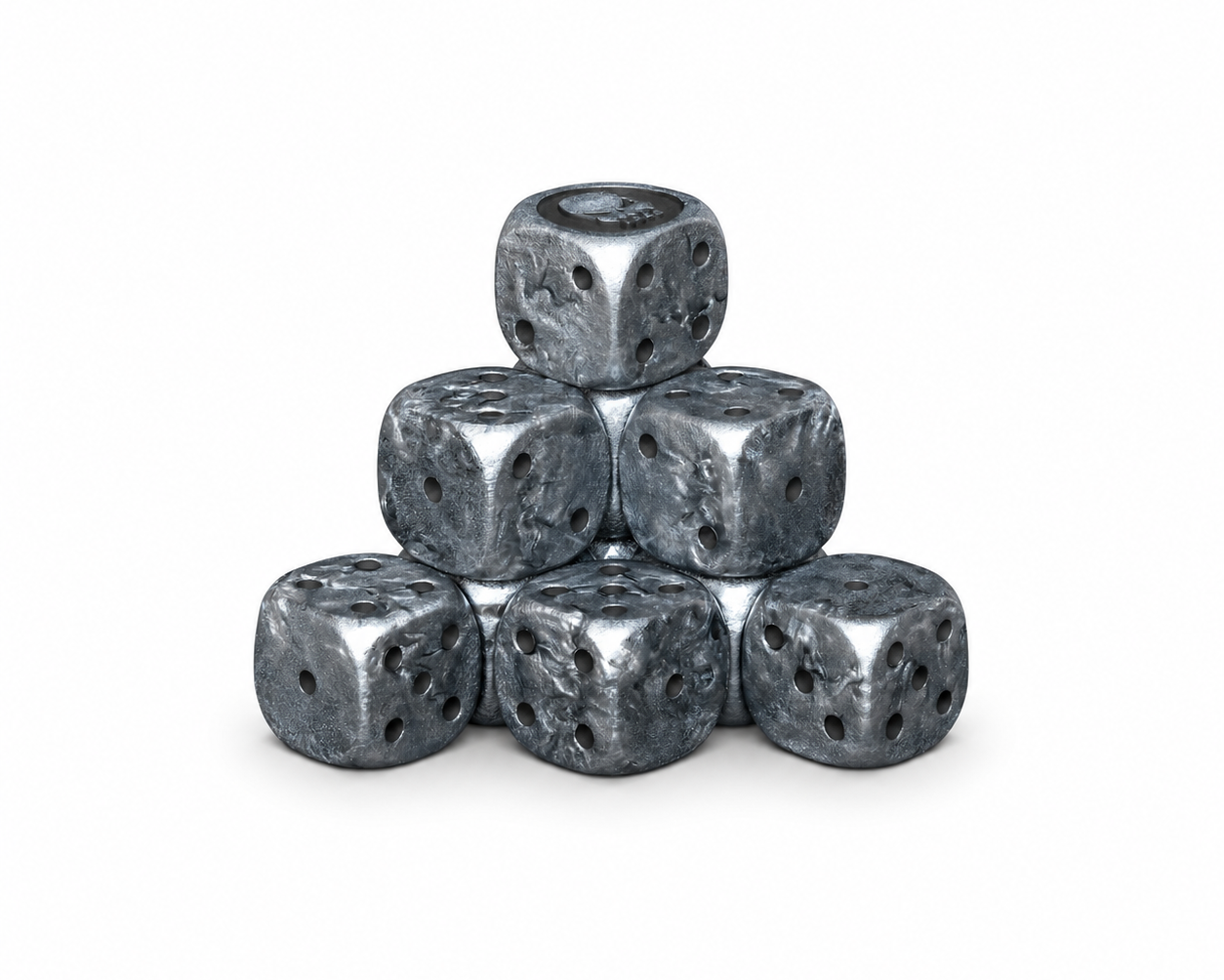 Shadowsteel Skull D6 Dice