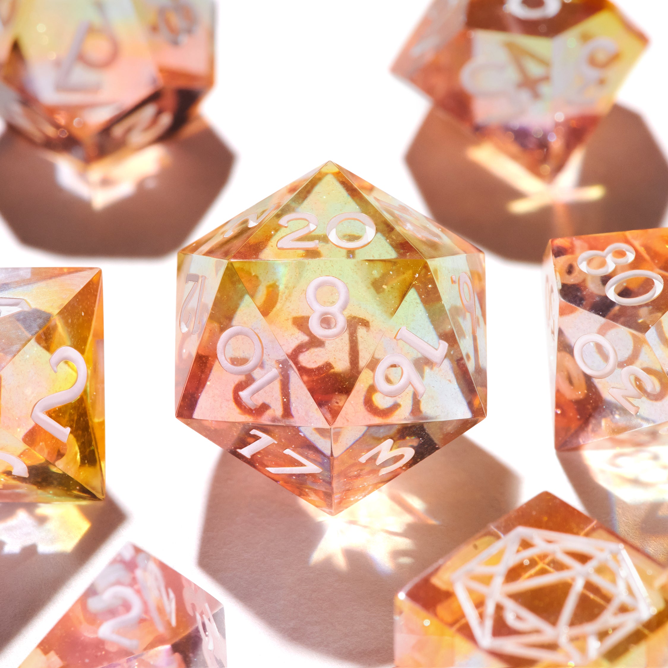 Sunfire Crystal Dice Set