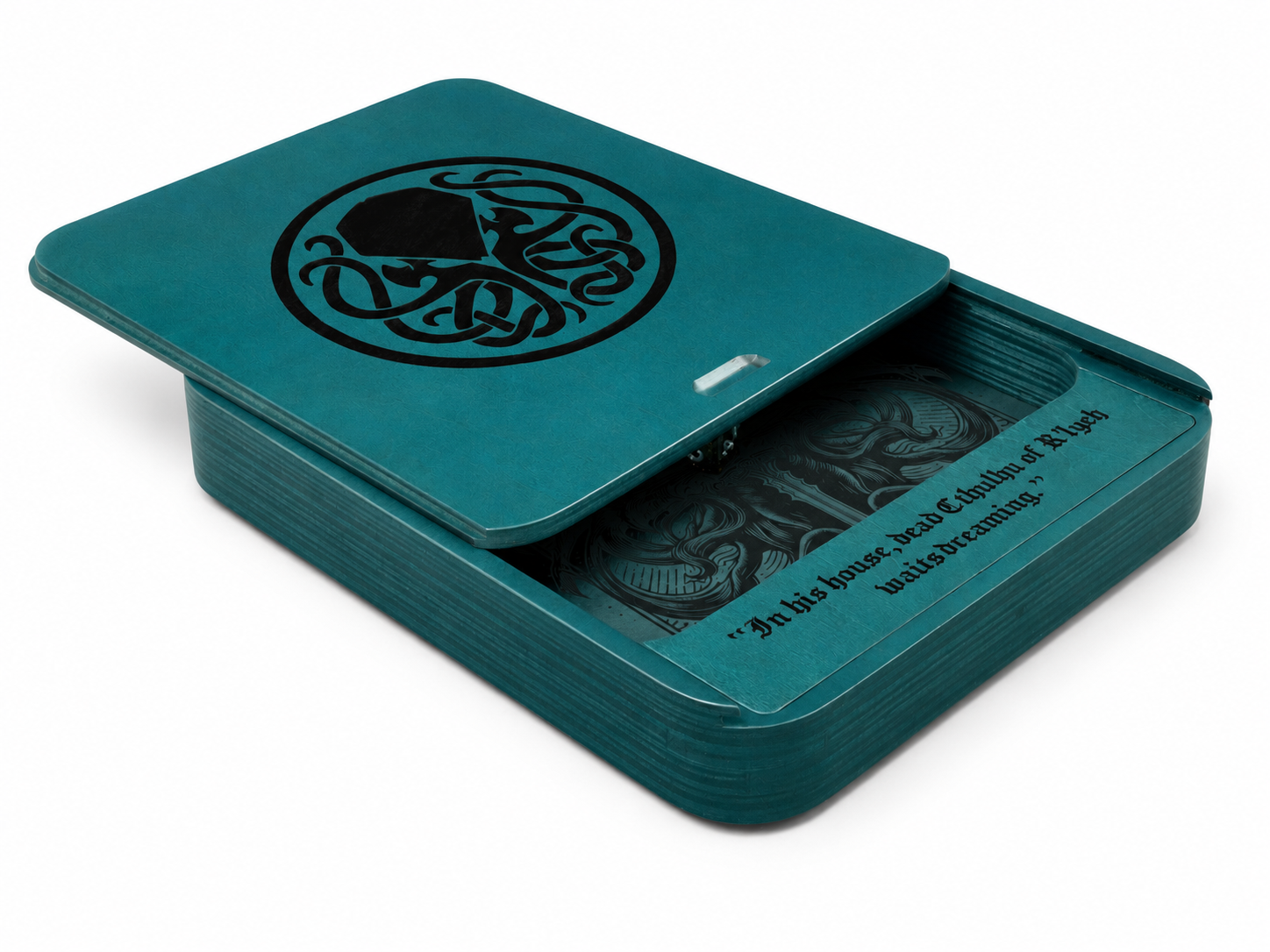 Cthulhu Solid Wood Dice Tray