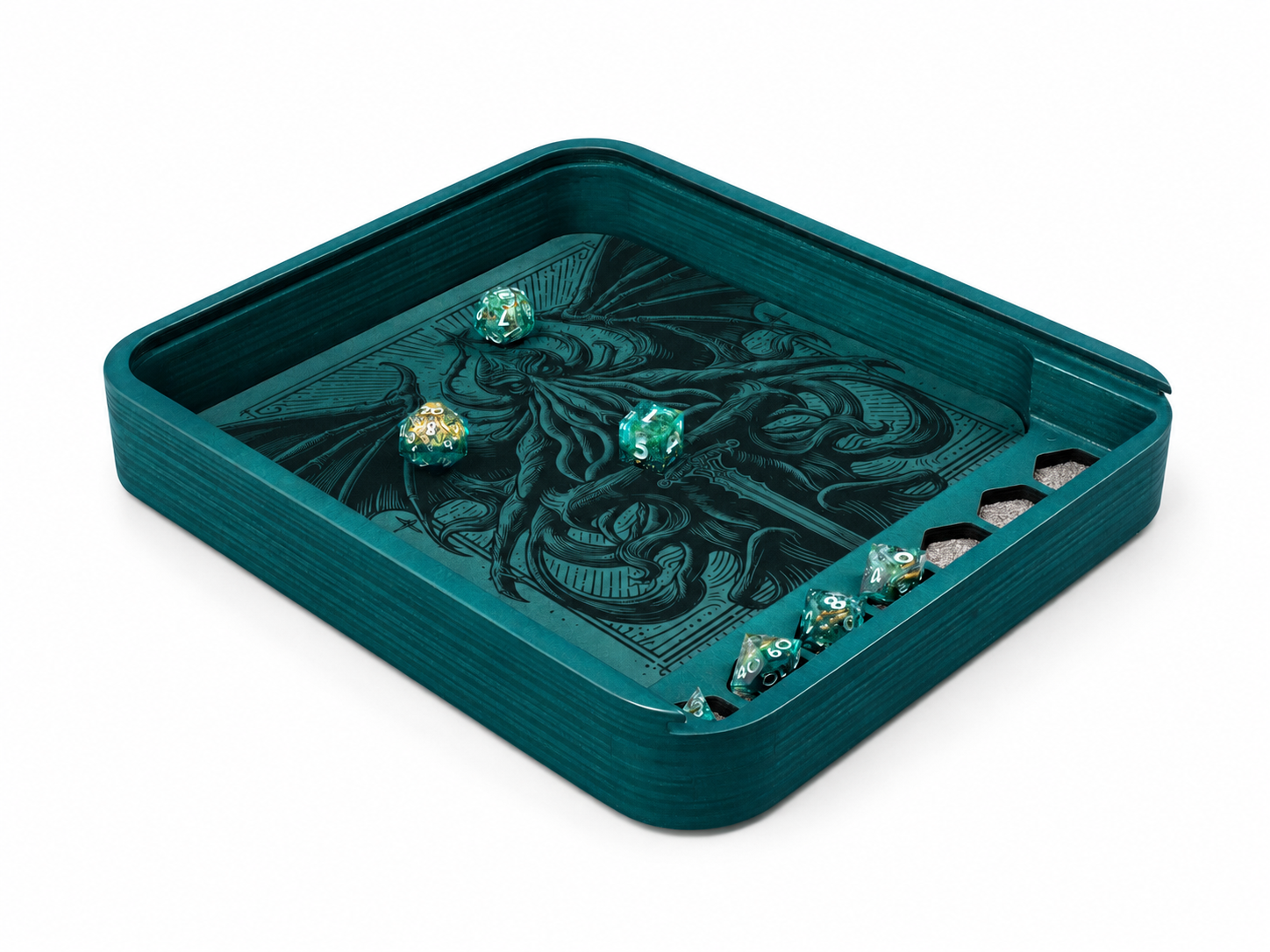 Cthulhu Solid Wood Dice Tray