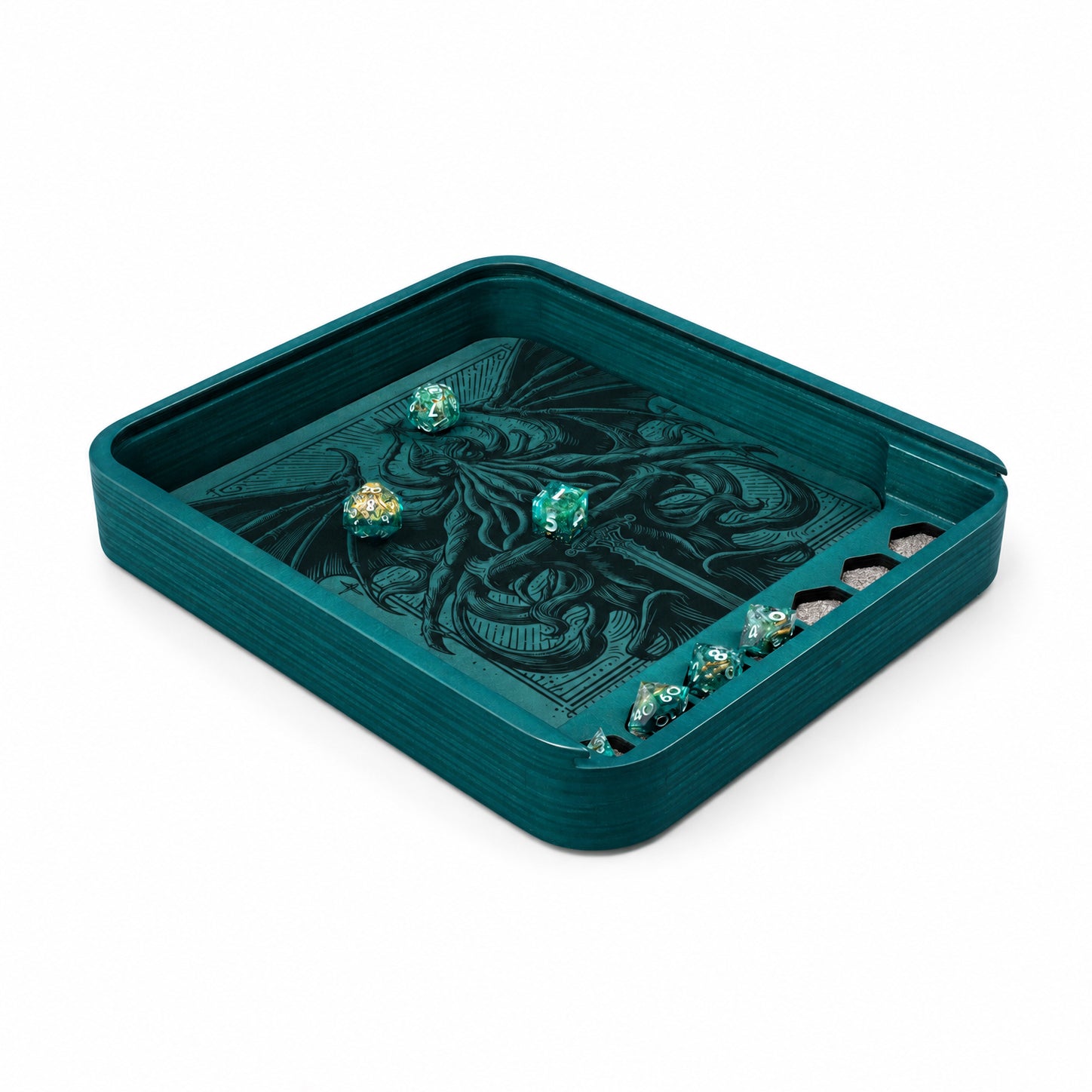 Cthulhu Solid Wood Dice Tray