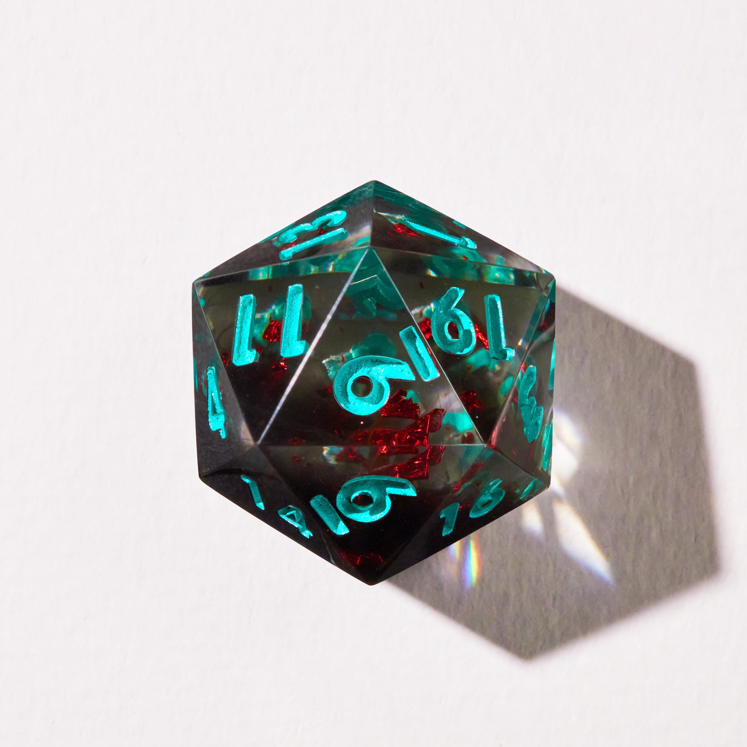 Dark Ruby Swirl Dice Set